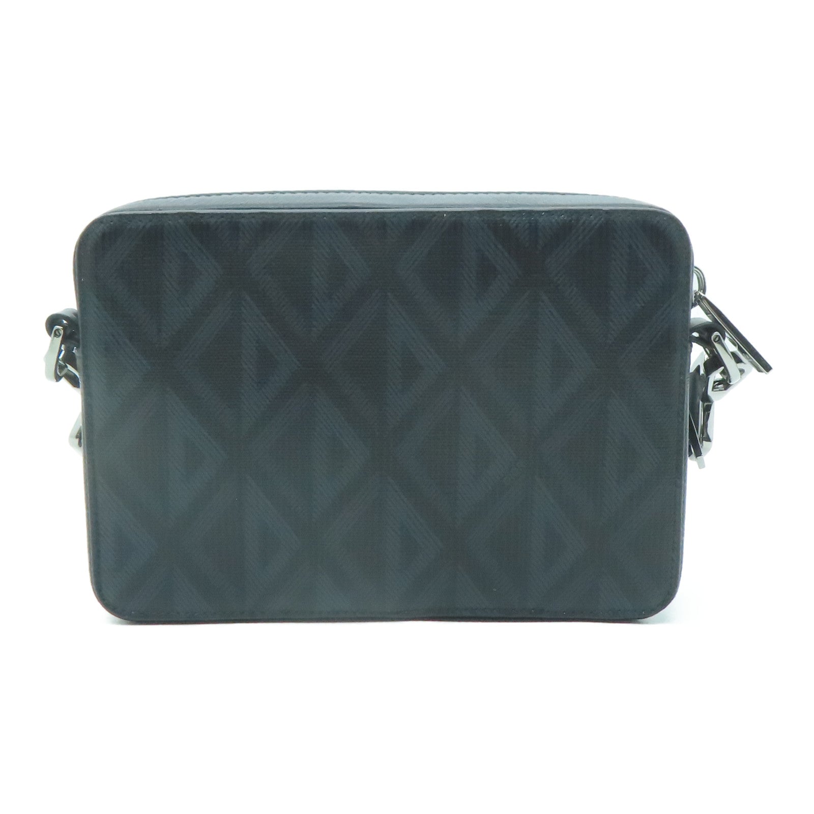Dior 塗層帆布Pouch Shoulder銀扣肩背袋黑色
