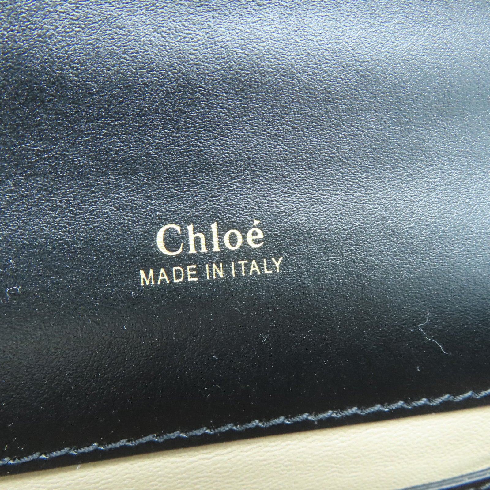 Chloe 牛皮皮革ABY Chain Shoulder Bag金扣鏈帶肩背袋黑色