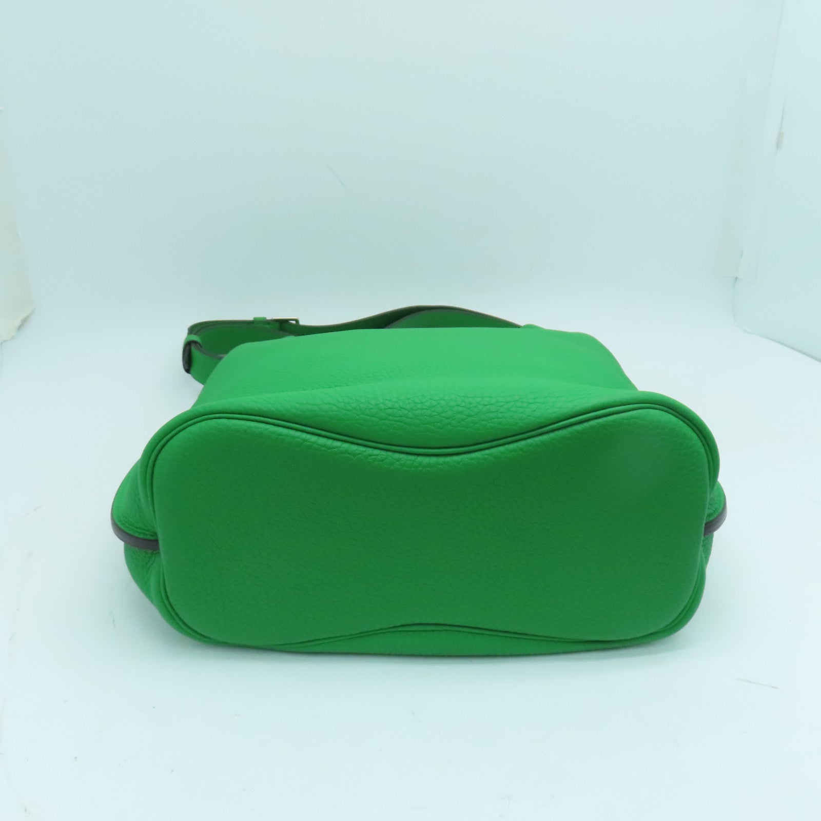 HERMES Togo皮革So Kelly 26肩背袋银扣绿色