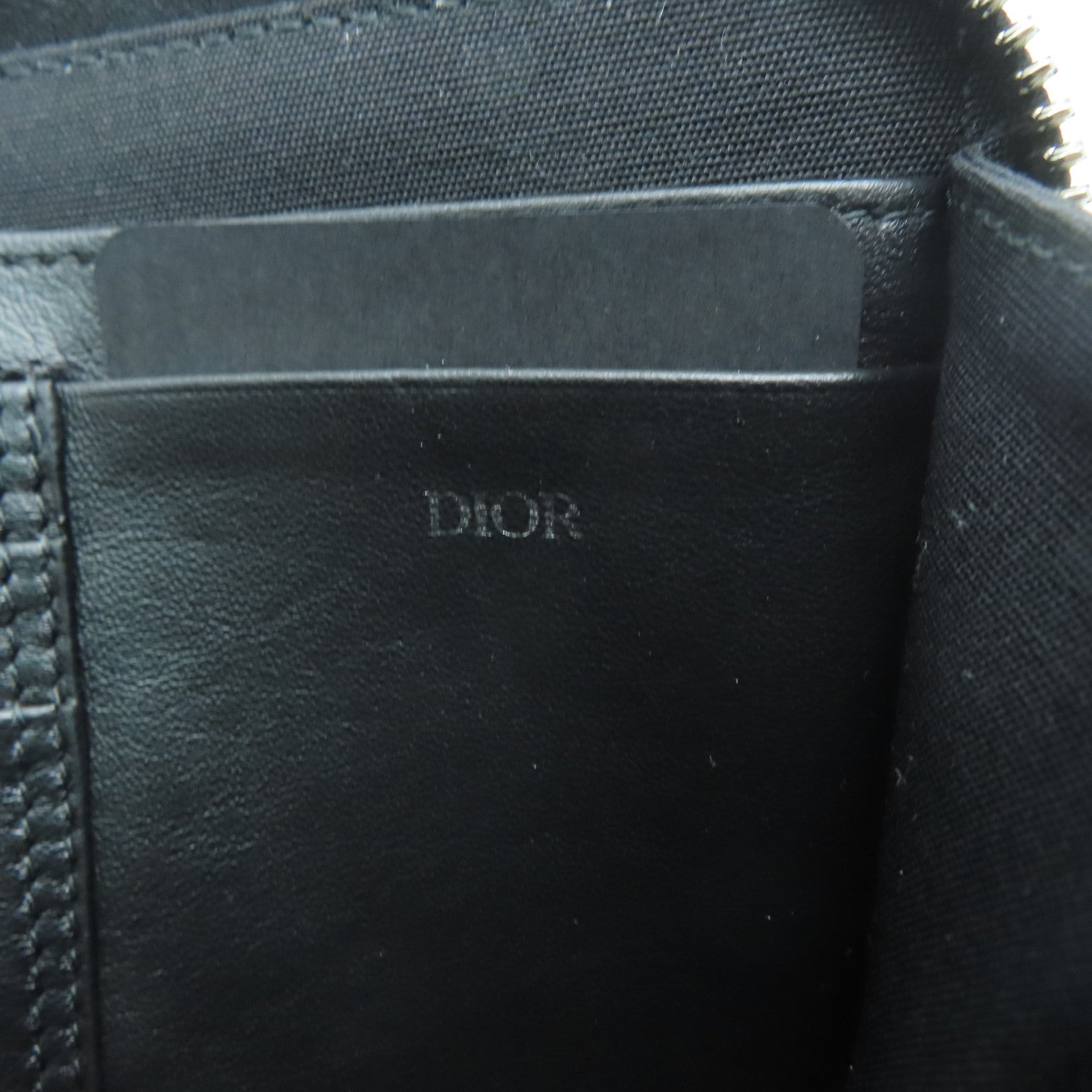 Dior 塗層帆布Pouch Shoulder銀扣肩背袋黑色