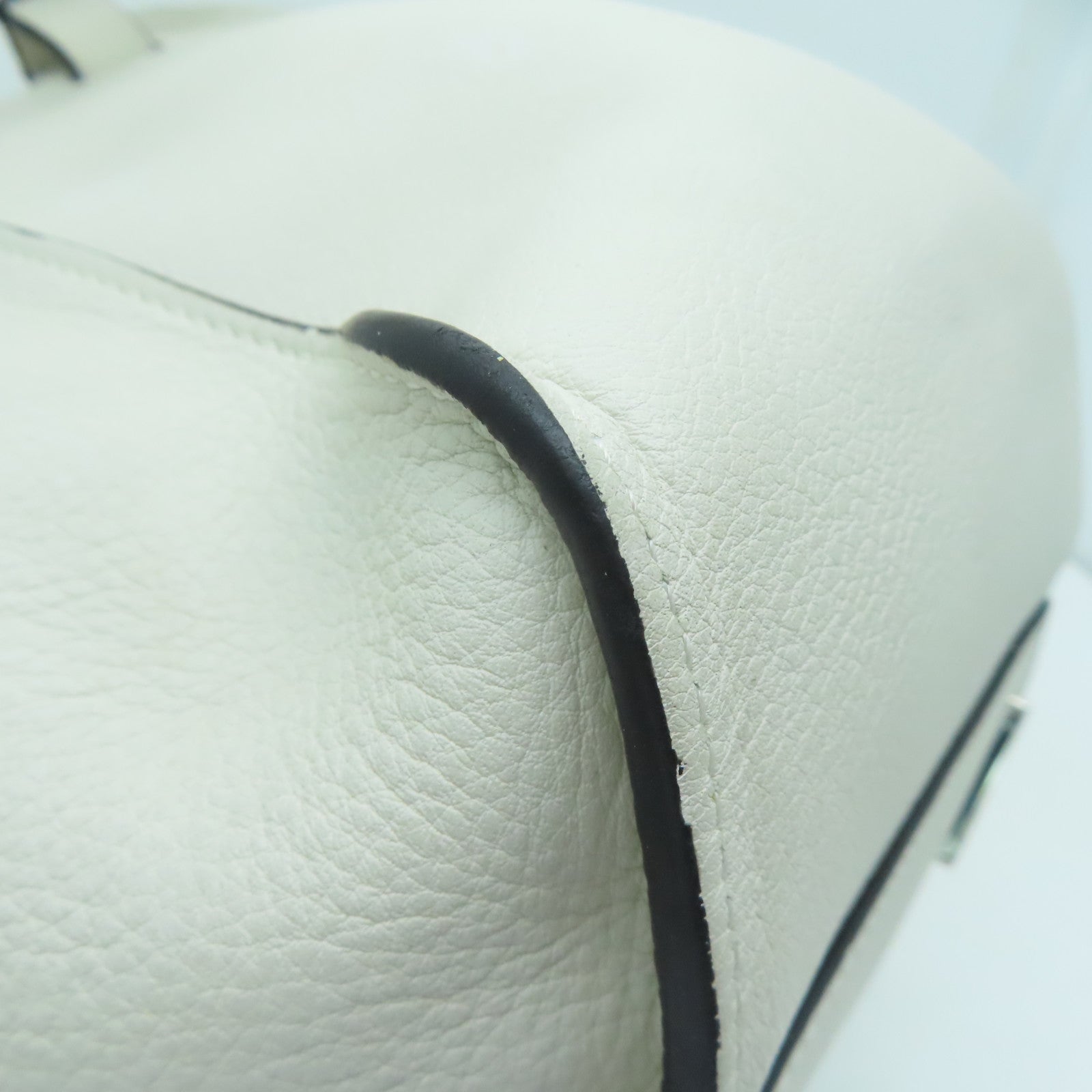 LOEWE 牛皮皮革Small Hammock Bag銀扣手挽肩背兩用袋米色