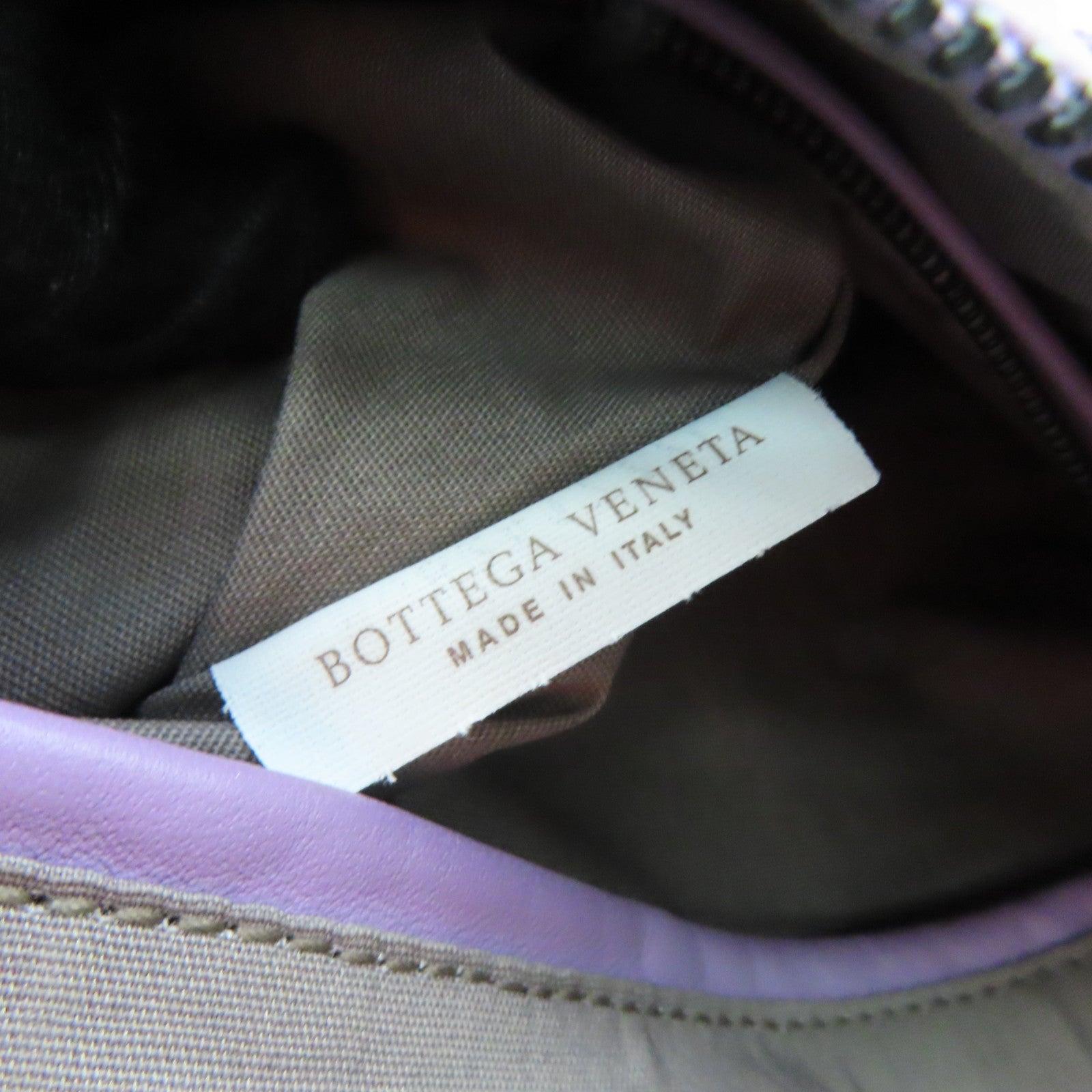 BOTTEGA VENETA Textured Leather Shoulder Bag Purple