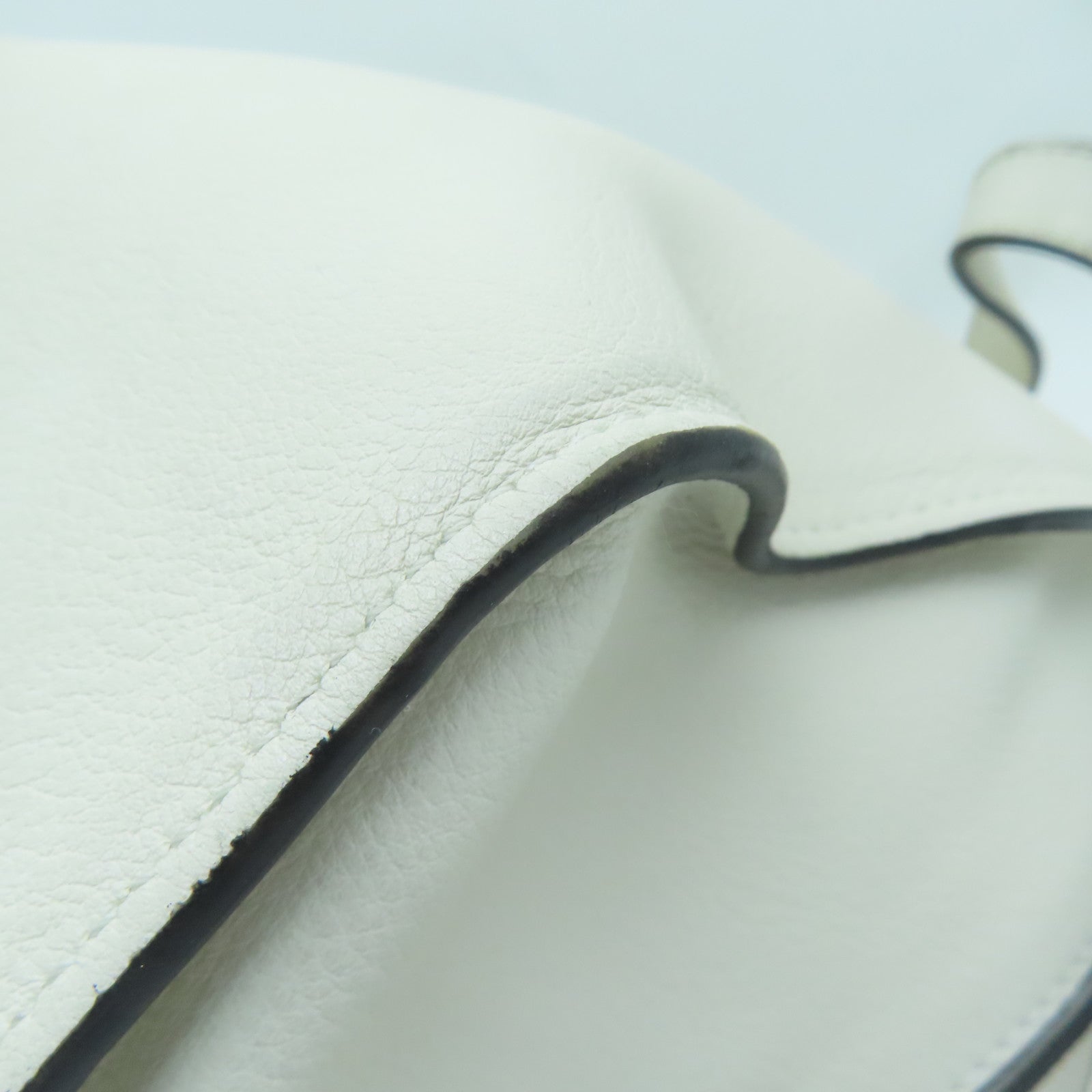 LOEWE 牛皮皮革Small Hammock Bag銀扣手挽肩背兩用袋米色