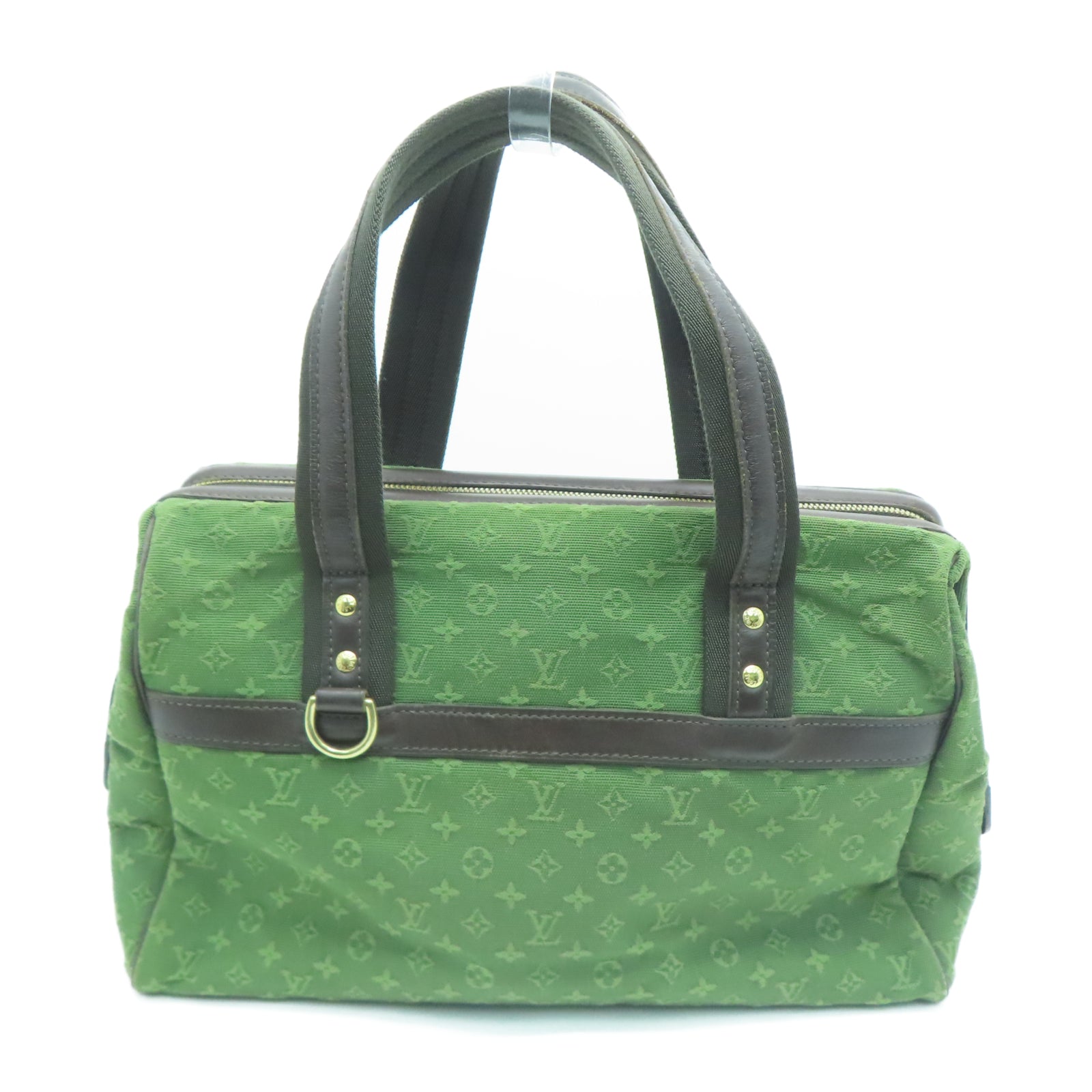 LOUIS VUITTON Monogram Mini Josephine GM gold buckle handle shoulder bag green