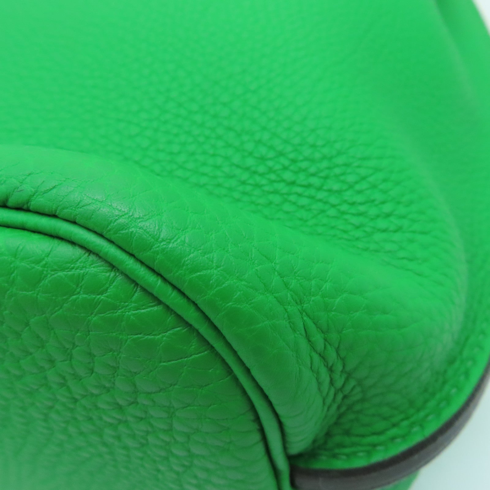 HERMES Togo皮革So Kelly 26肩背袋银扣绿色