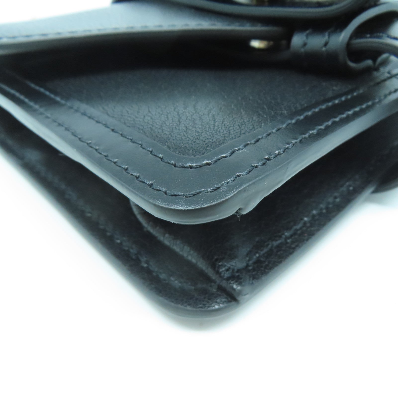 Chloe 牛皮皮革ABY Chain Shoulder Bag金扣鏈帶肩背袋黑色