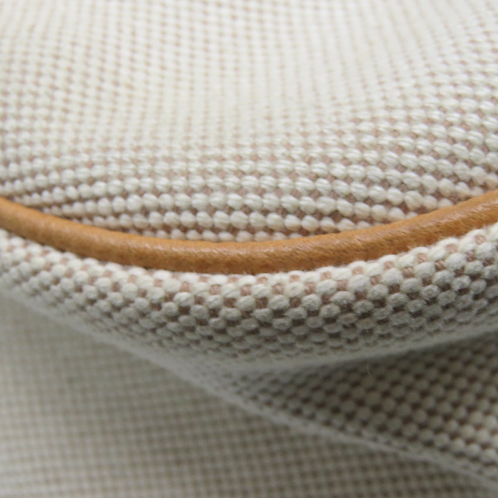 HERMES [Sharp Discount] Canvas/Cowhide Leather Colorado GM Silver Buckle Shoulder Bag Beige