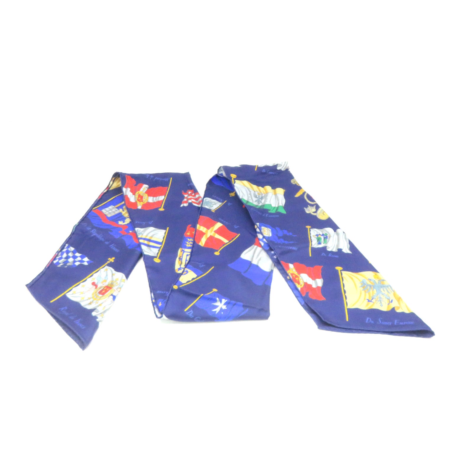 HERMES 丝质Maxi Twilly Scarf丝巾蓝色/彩色