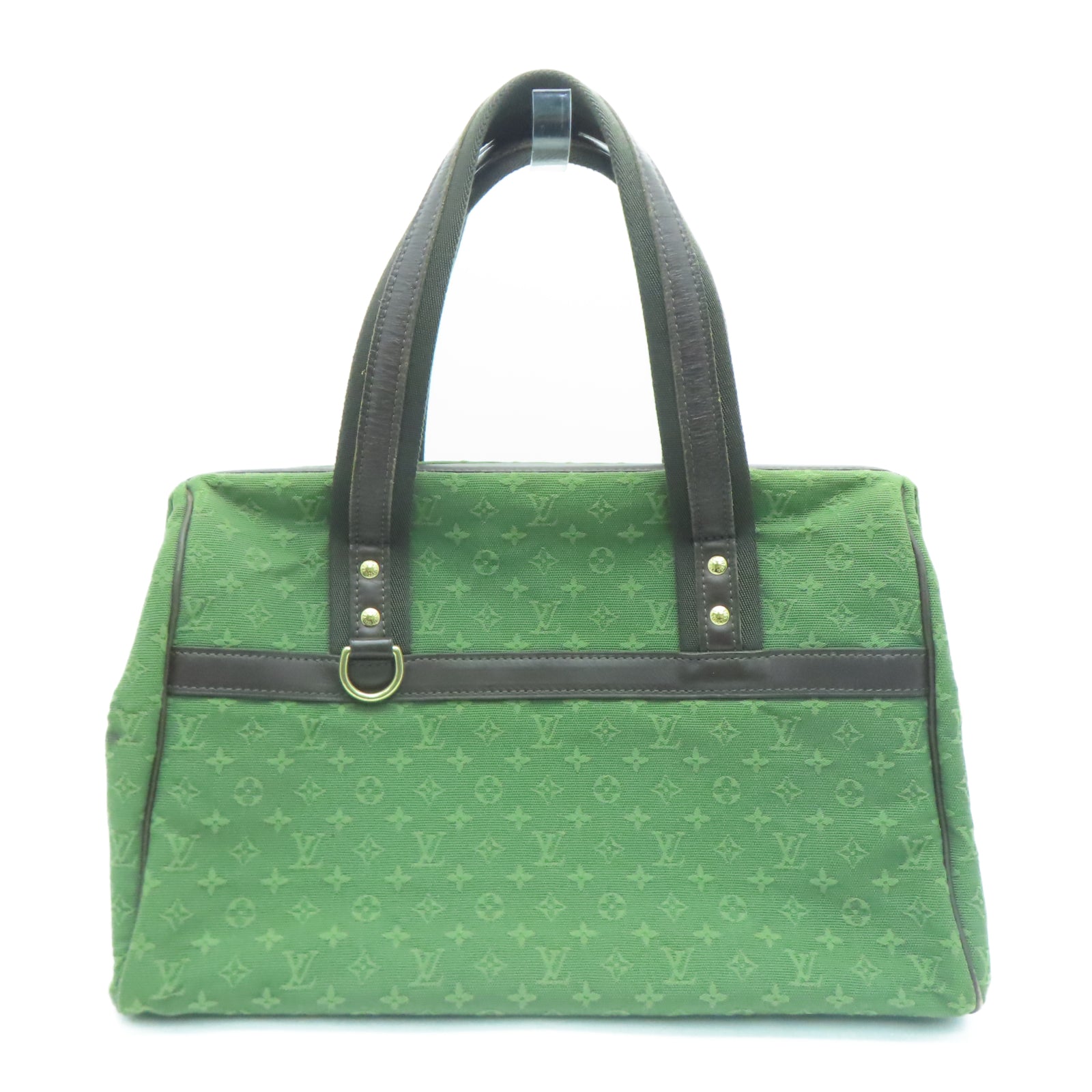LOUIS VUITTON Monogram Mini Josephine GM gold buckle handle shoulder bag green