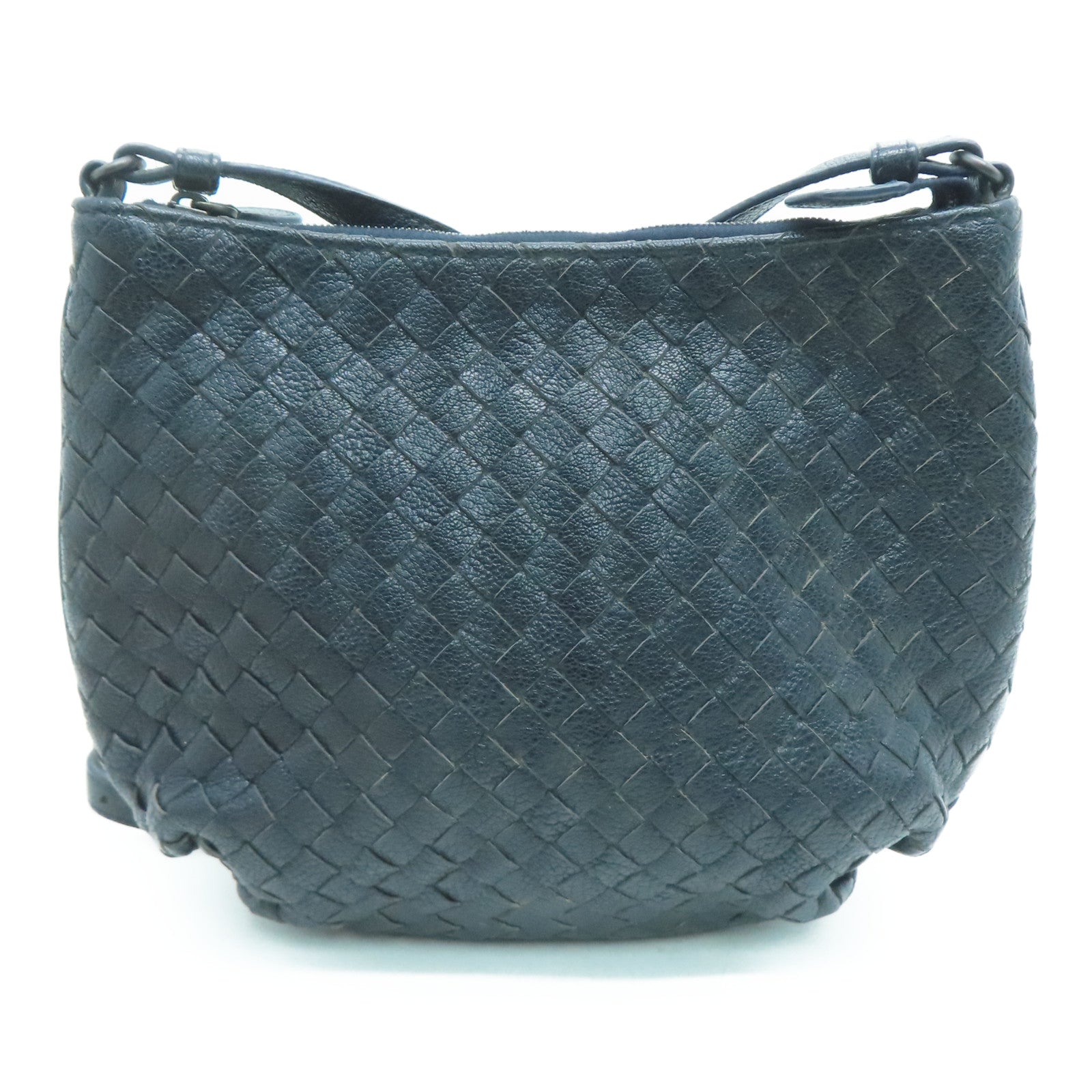 BOTTEGA VENETA 织纹皮革Shoulder Bag肩背袋蓝色