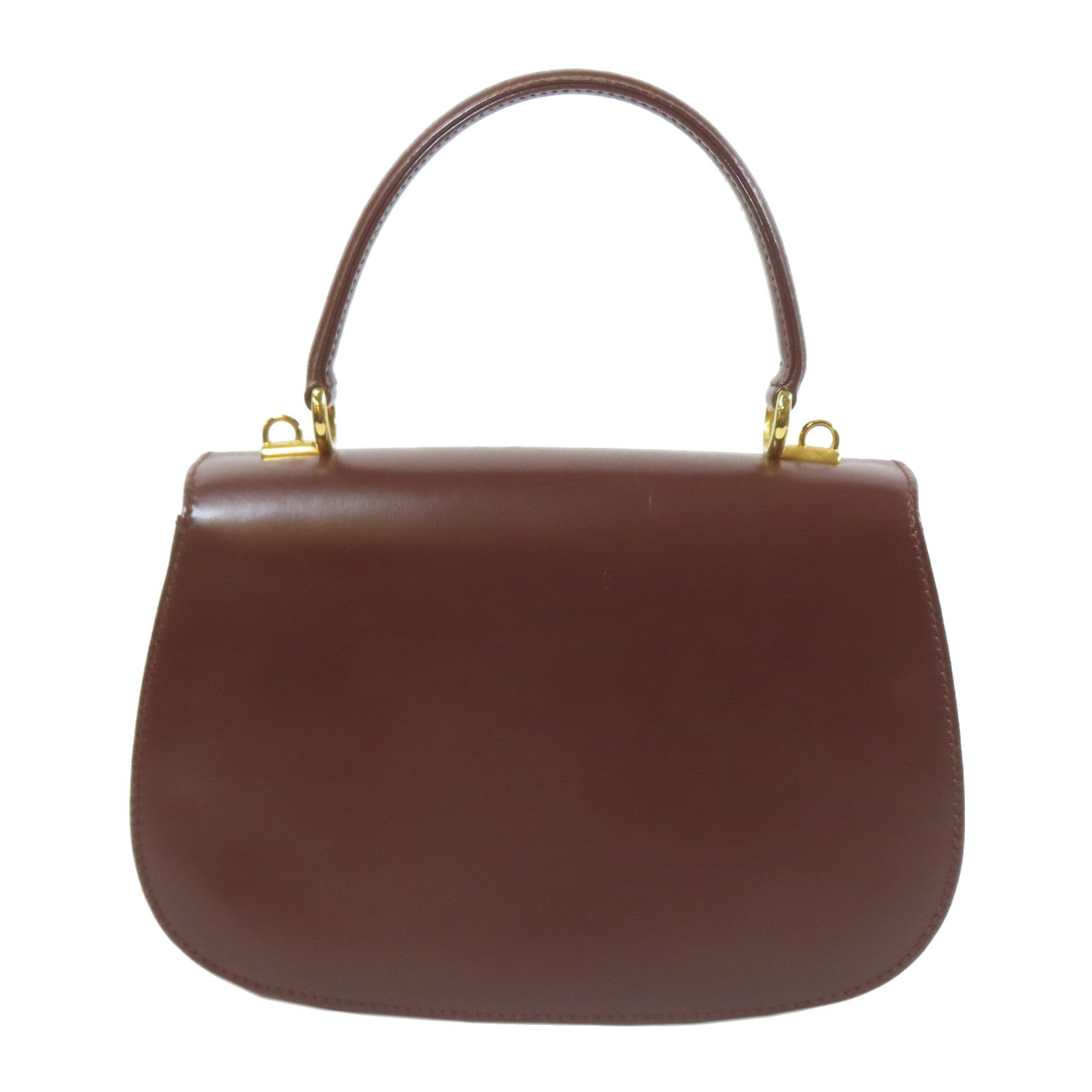 GUCCI 牛皮皮革2 Way Shoulder金扣手挽肩背兩用袋啡色