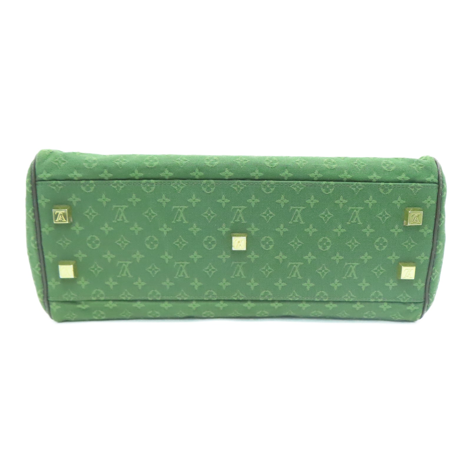 LOUIS VUITTON Monogram Mini Josephine GM gold buckle handle shoulder bag green