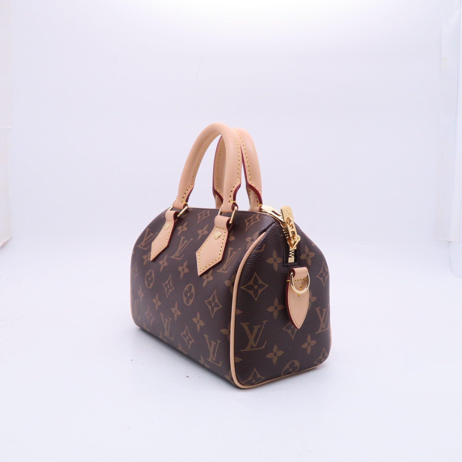 LOUIS VUITTON Monogram Speedy 20 Bandouliere金扣手挽肩背兩用袋棕色
