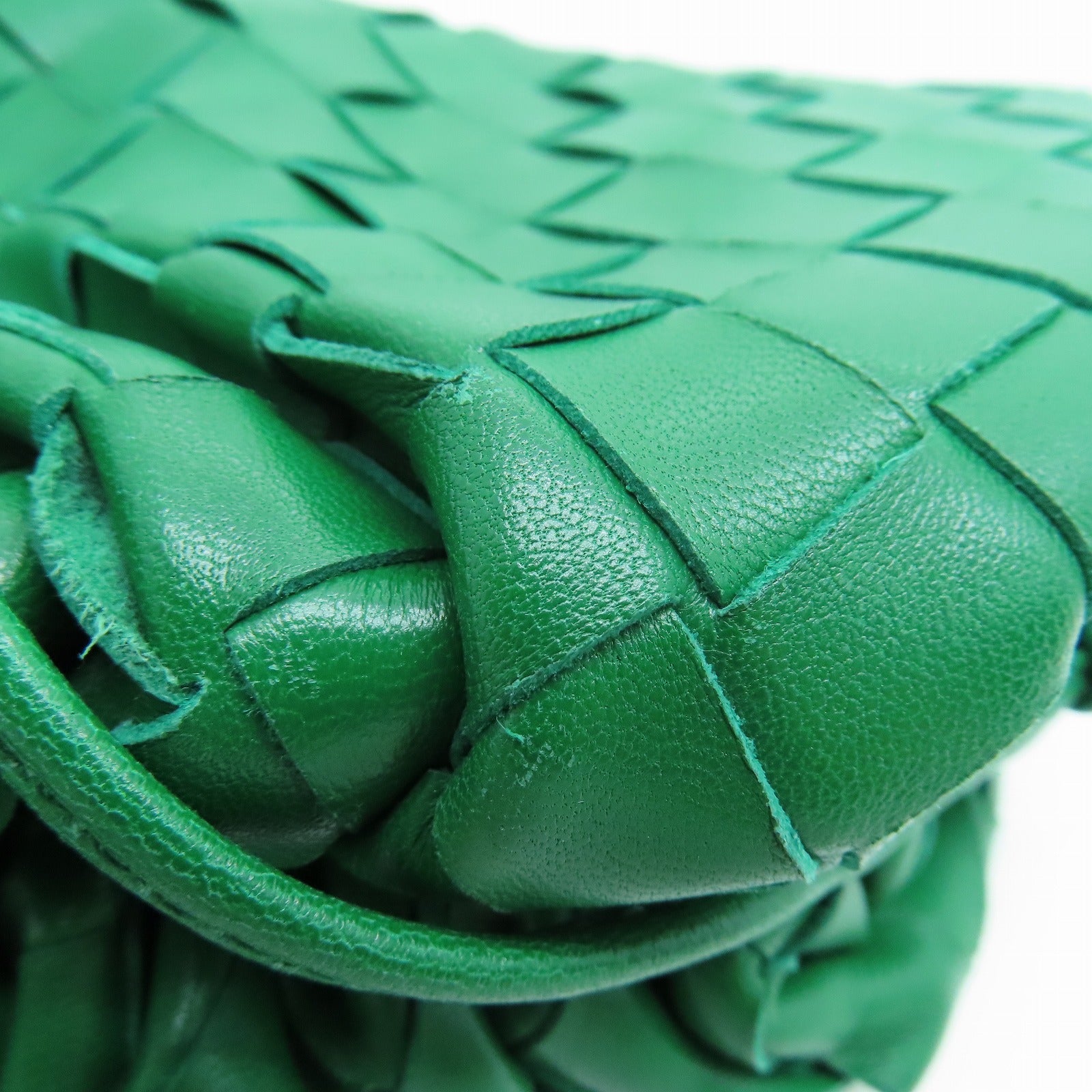 BOTTEGA VENETA 羊皮皮革Mini Pouch肩背袋绿色