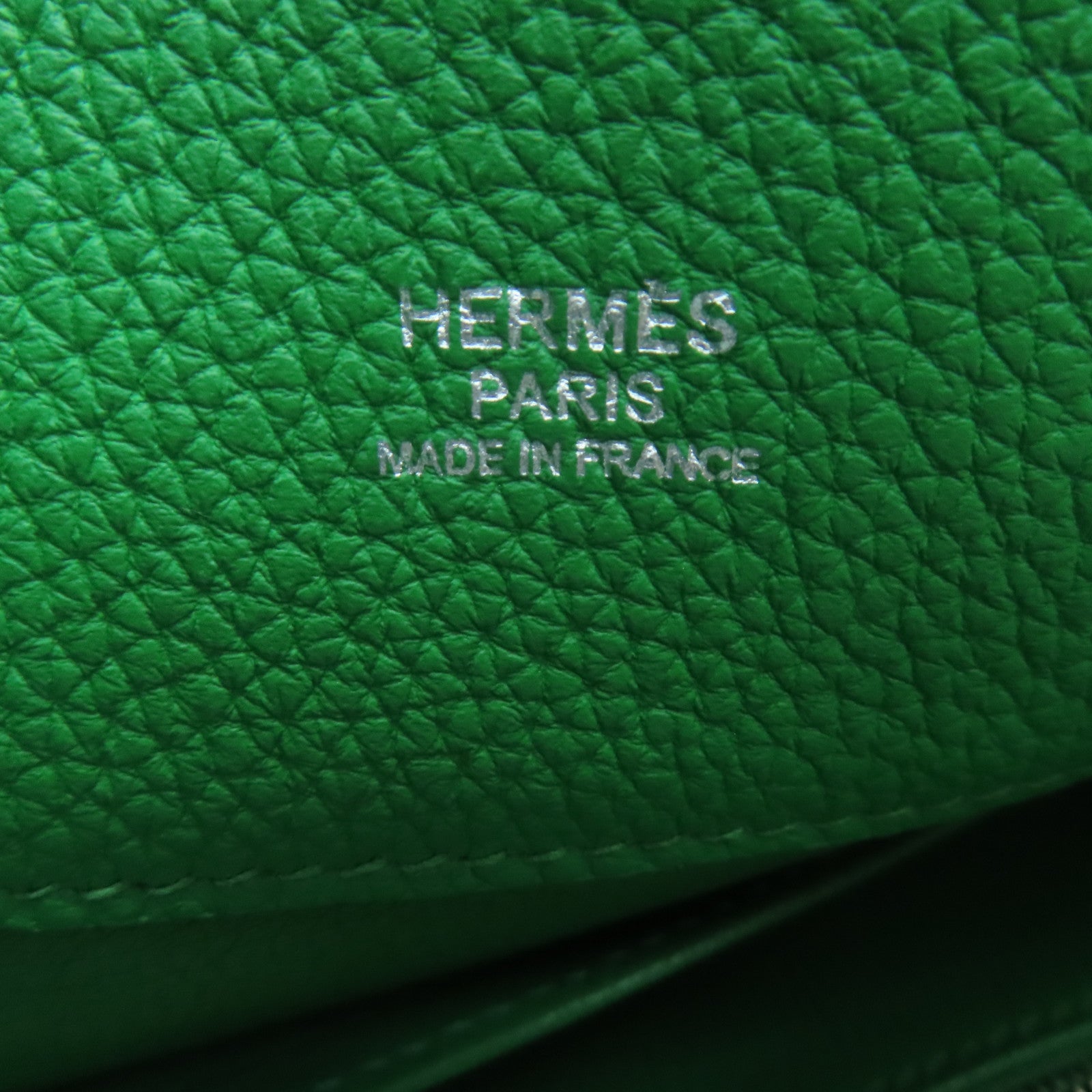 HERMES Togo皮革So Kelly 26肩背袋银扣绿色