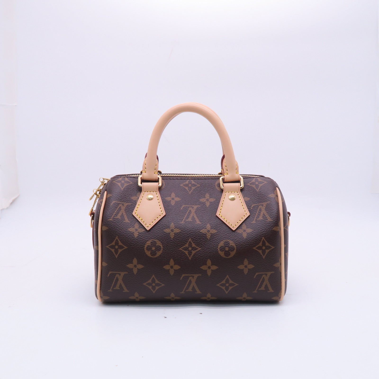LOUIS VUITTON Monogram Speedy 20 Bandouliere金扣手挽肩背兩用袋棕色