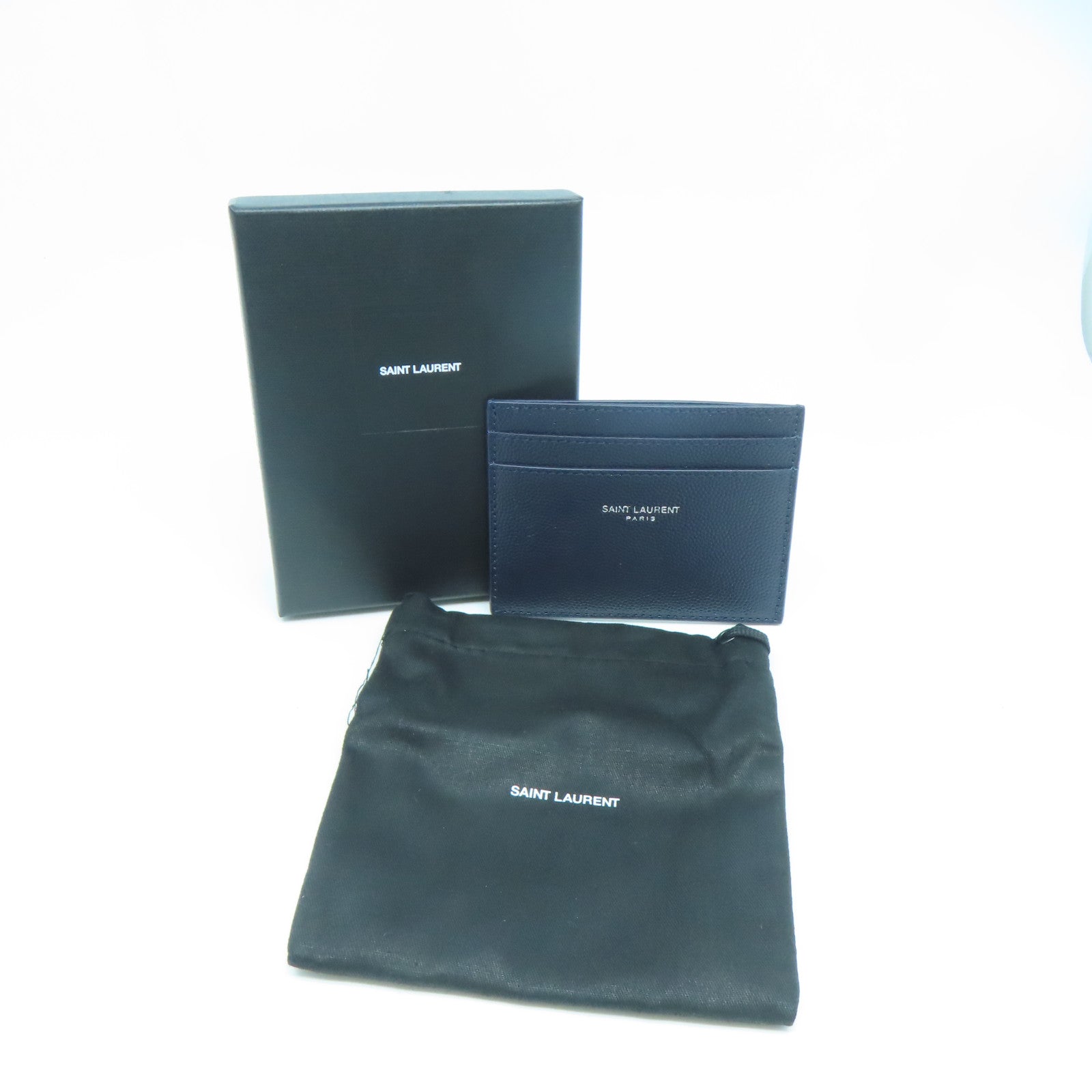 SAINT LAURENT 牛皮皮革Card Case卡片套深藍色