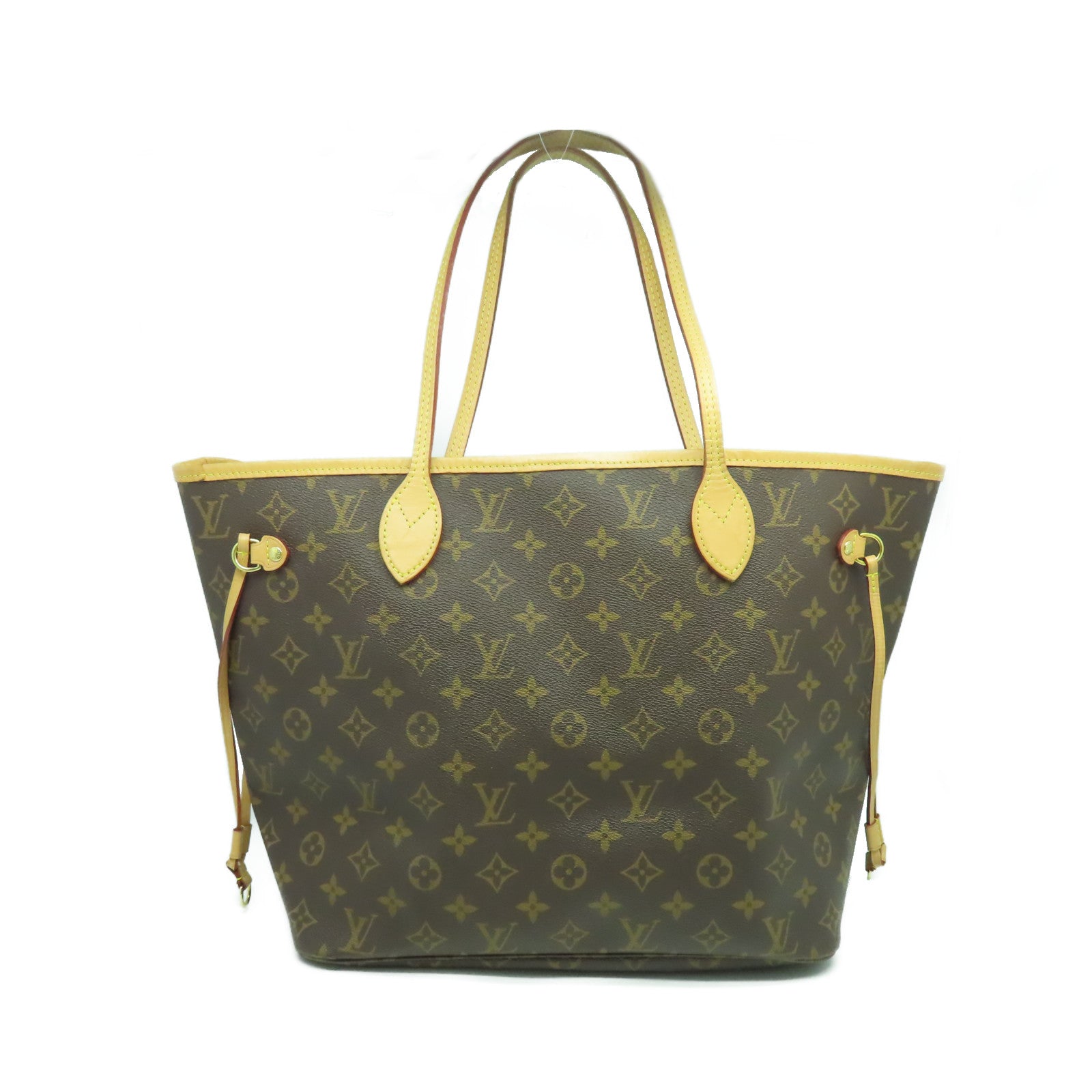 LOUIS VUITTON Monogram Neverfull MM金扣肩背袋啡色