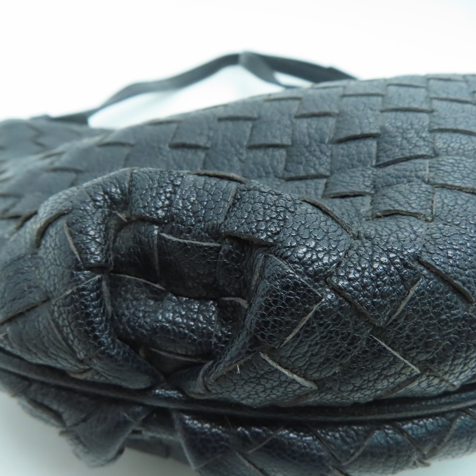 BOTTEGA VENETA 织纹皮革Shoulder Bag肩背袋蓝色
