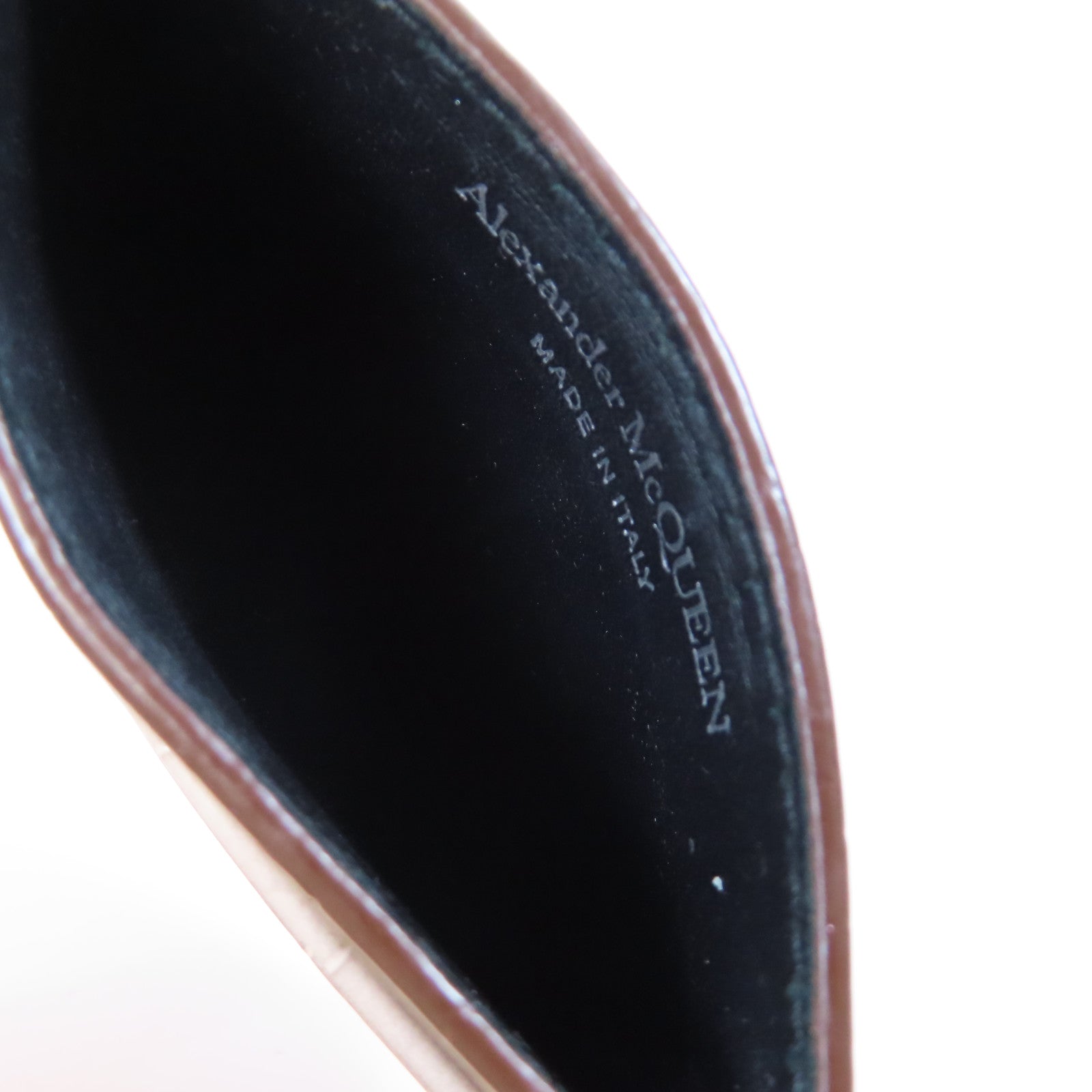 Alexander McQueen 牛皮皮革Card Case銀扣卡片套米色