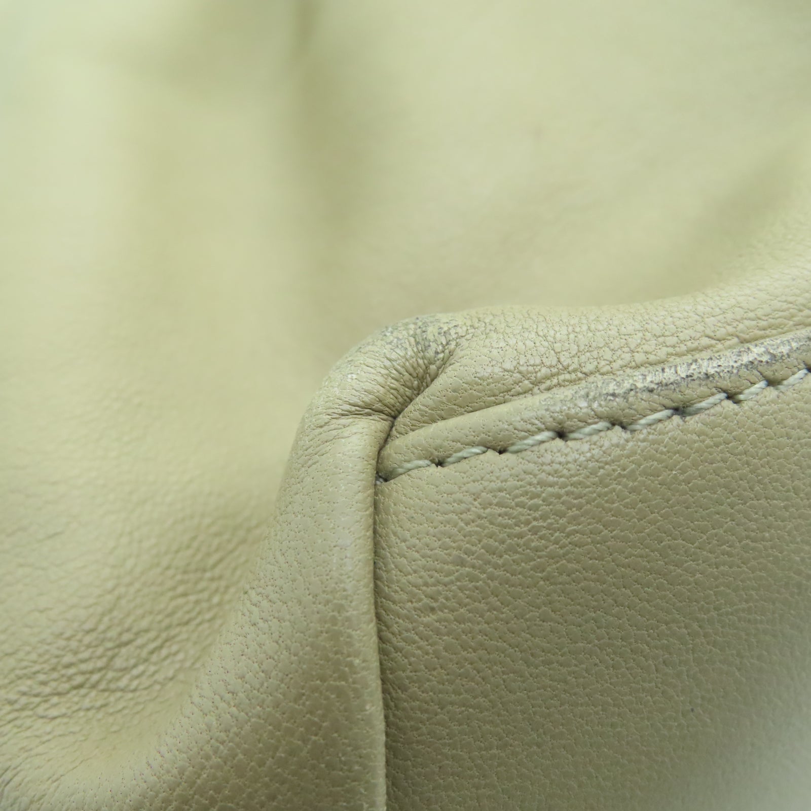 ANTEPRIMA 羊皮皮革Shoulder Bag银扣肩背袋米色