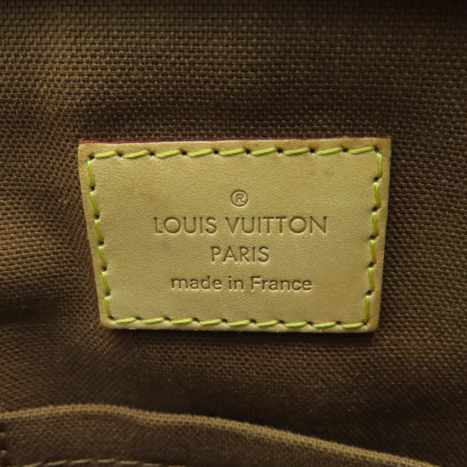 LOUIS VUITTON Monogram Tivoli PM Gold Buckle Handle Bag Brown