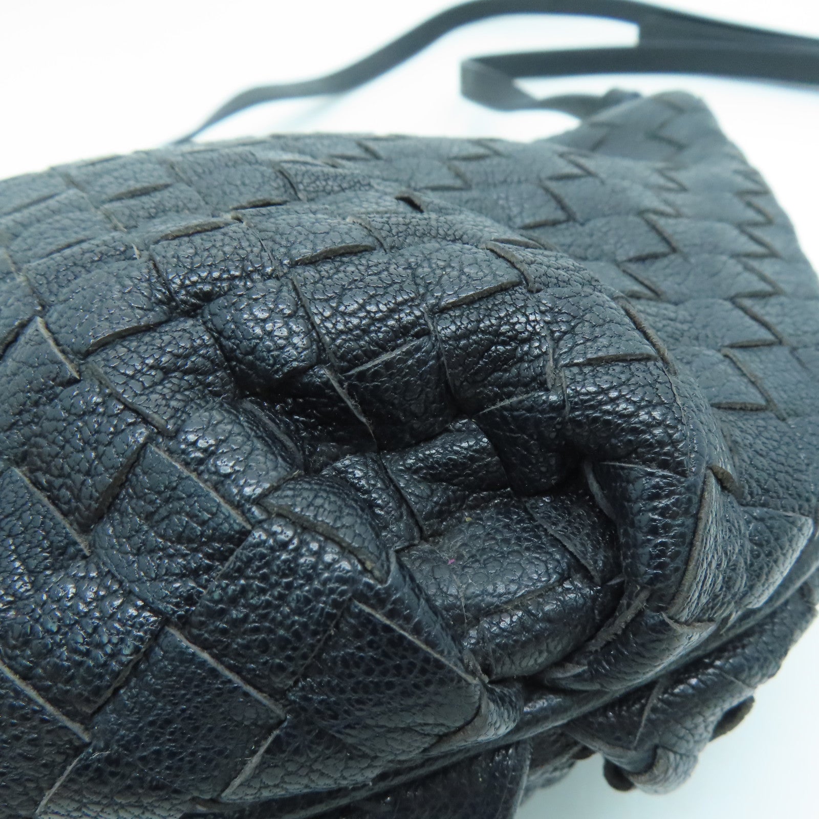 BOTTEGA VENETA 织纹皮革Shoulder Bag肩背袋蓝色