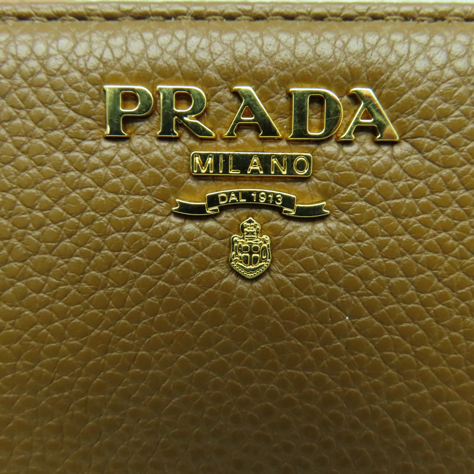PRADA 牛皮皮革Long Wallet金扣長錢包啡色