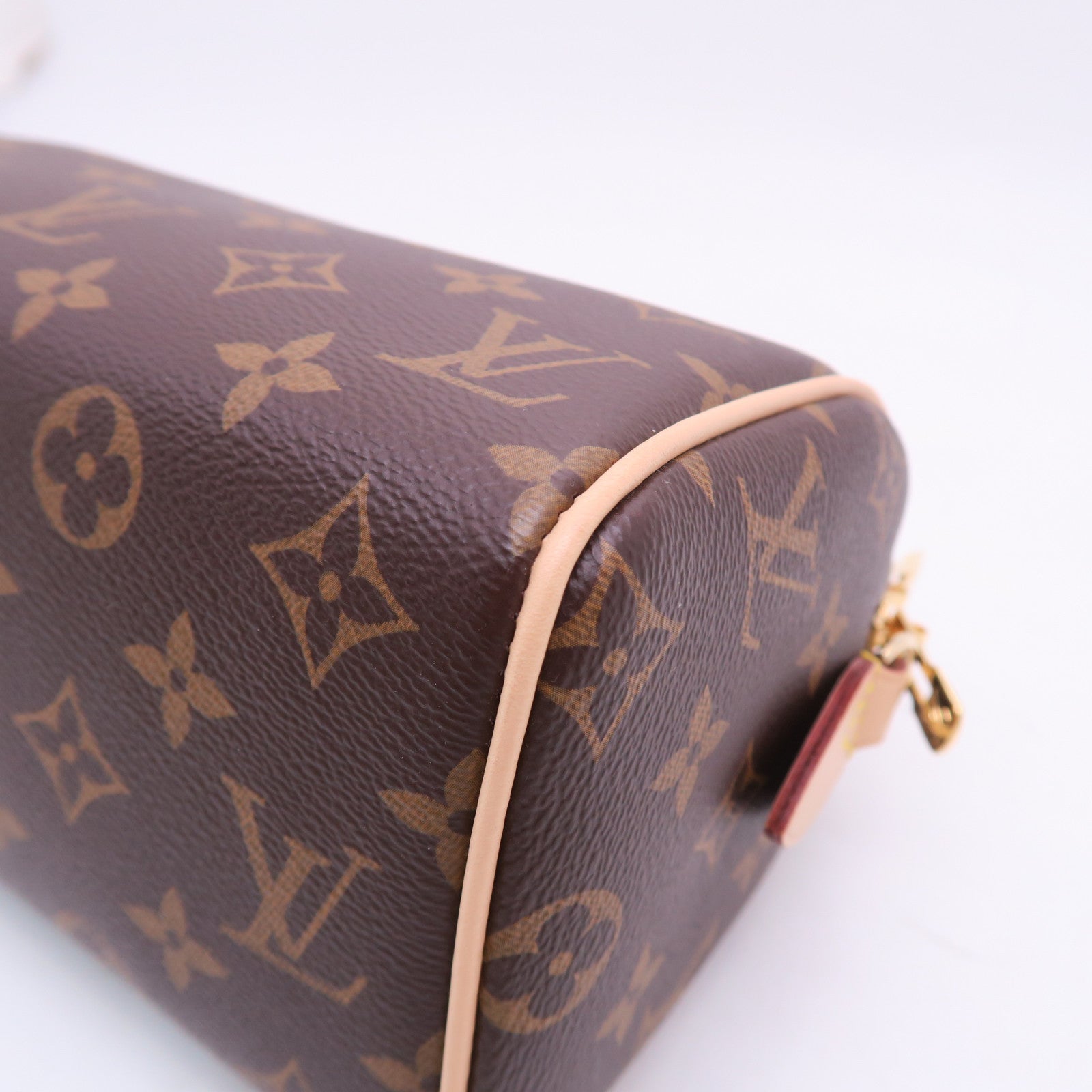 LOUIS VUITTON Monogram Speedy 20 Bandouliere金扣手挽肩背兩用袋棕色