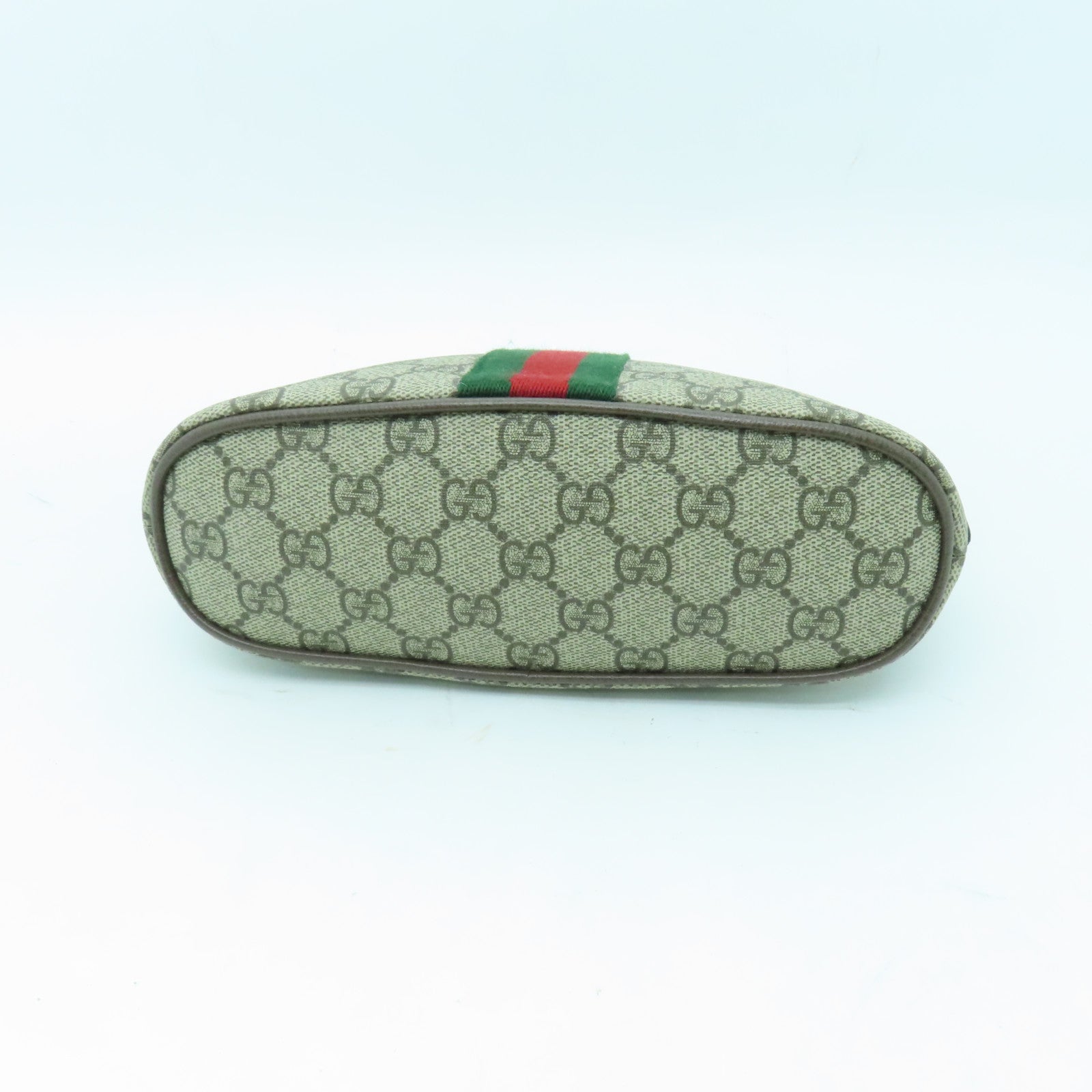 GUCCI 塗層帆布Ophidia GG金扣手拿包啡色