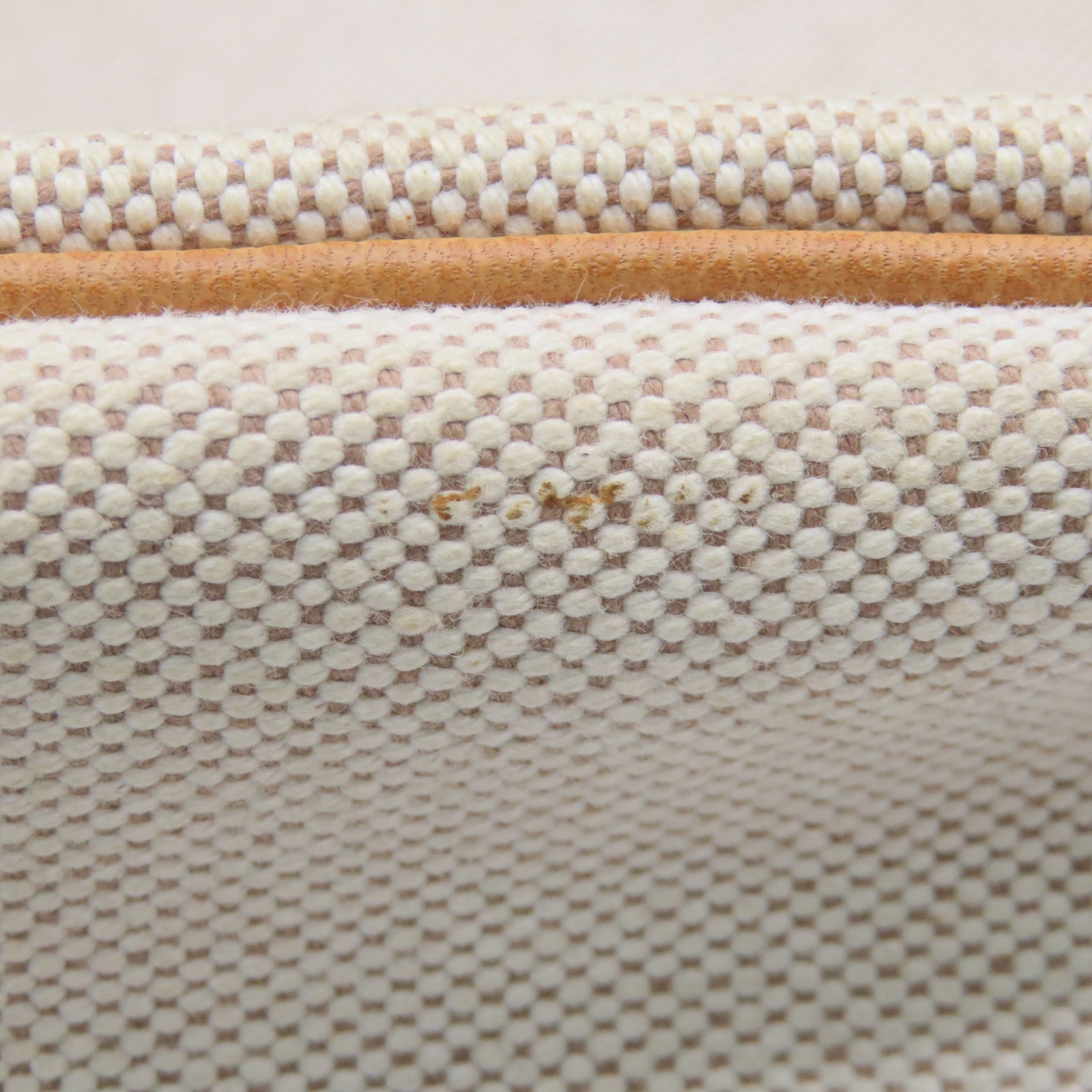 HERMES [Sharp Discount] Canvas/Cowhide Leather Colorado GM Silver Buckle Shoulder Bag Beige