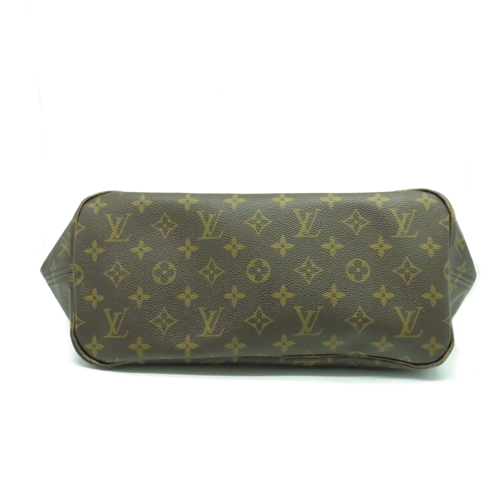 LOUIS VUITTON Monogram Neverfull MM金扣肩背袋啡色