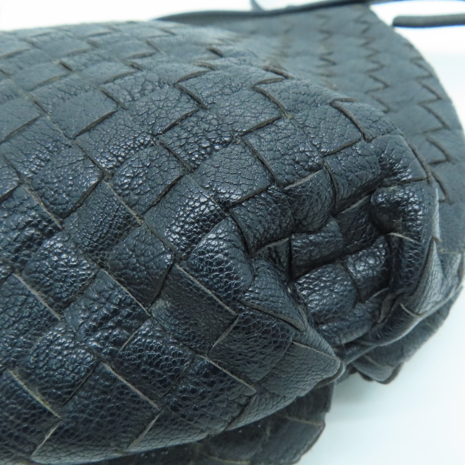 BOTTEGA VENETA 织纹皮革Shoulder Bag肩背袋蓝色