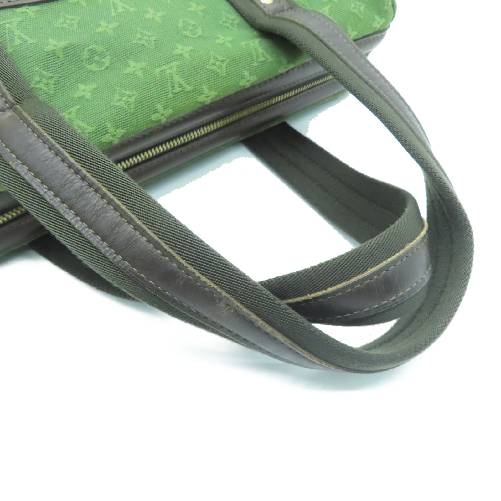 LOUIS VUITTON Monogram Mini Josephine GM gold buckle handle shoulder bag green