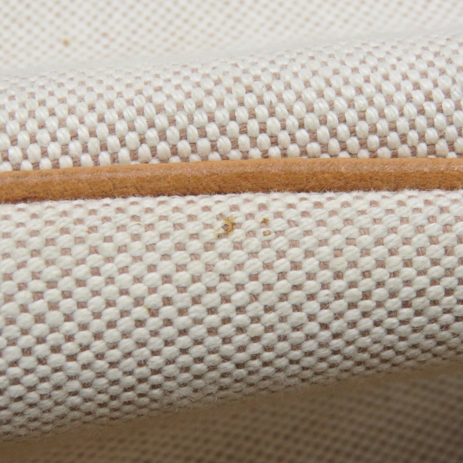 HERMES [Sharp Discount] Canvas/Cowhide Leather Colorado GM Silver Buckle Shoulder Bag Beige
