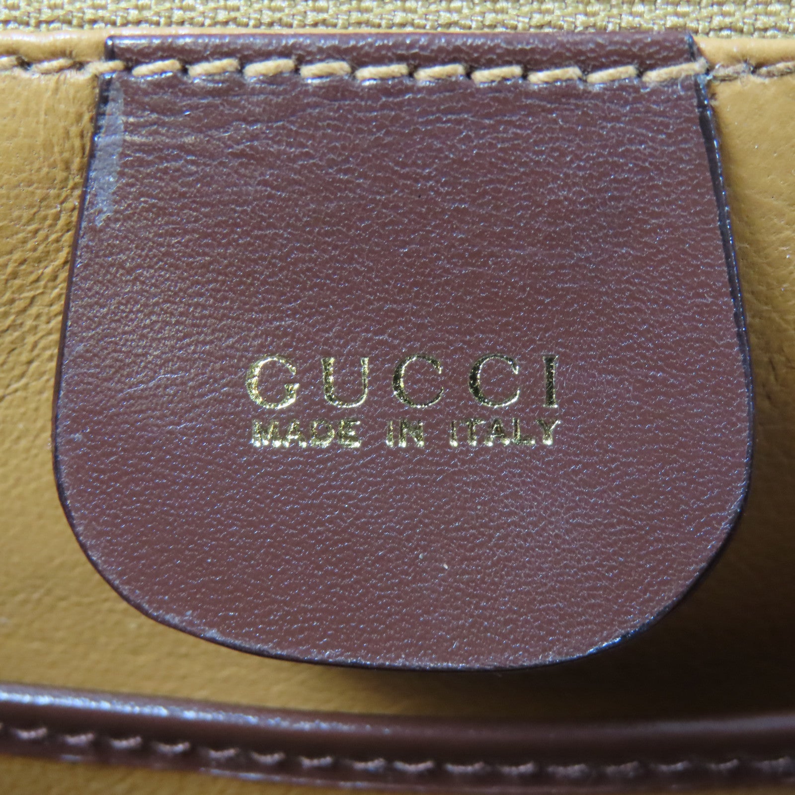 GUCCI 牛皮皮革2 Way Shoulder金扣手挽肩背兩用袋啡色