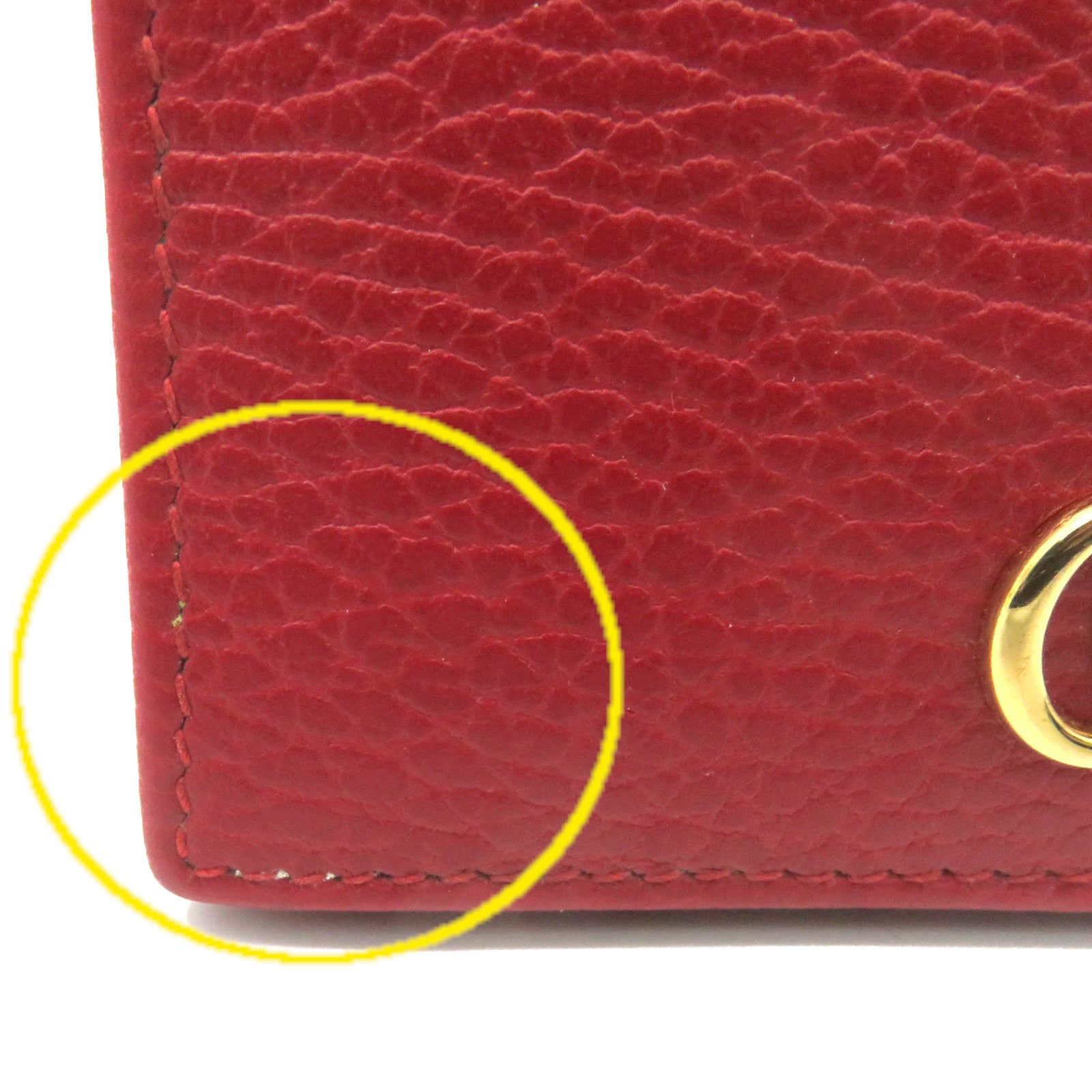 GUCCI 牛皮皮革Mini Wallet短錢包紅色