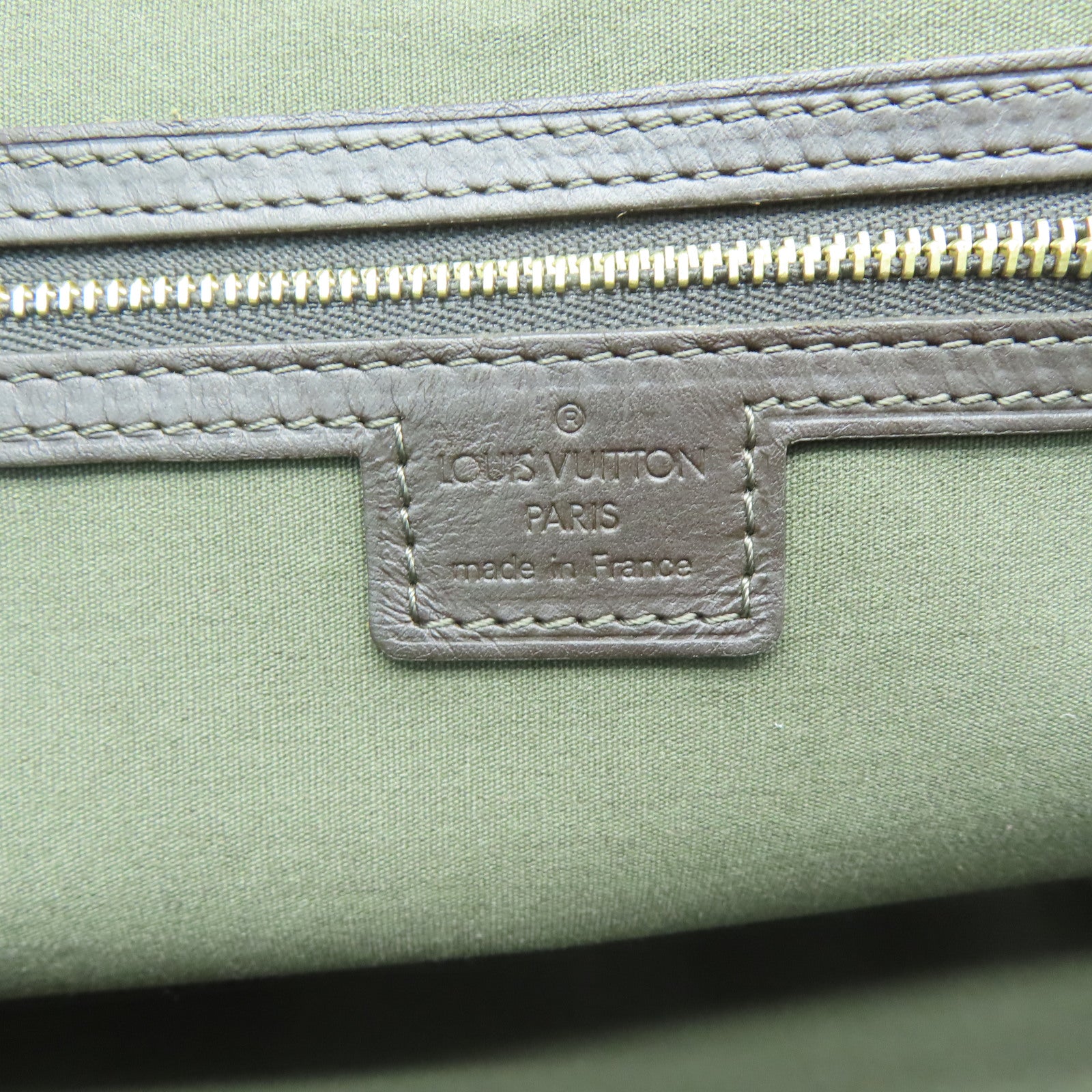 LOUIS VUITTON Monogram Mini Josephine GM gold buckle handle shoulder bag green