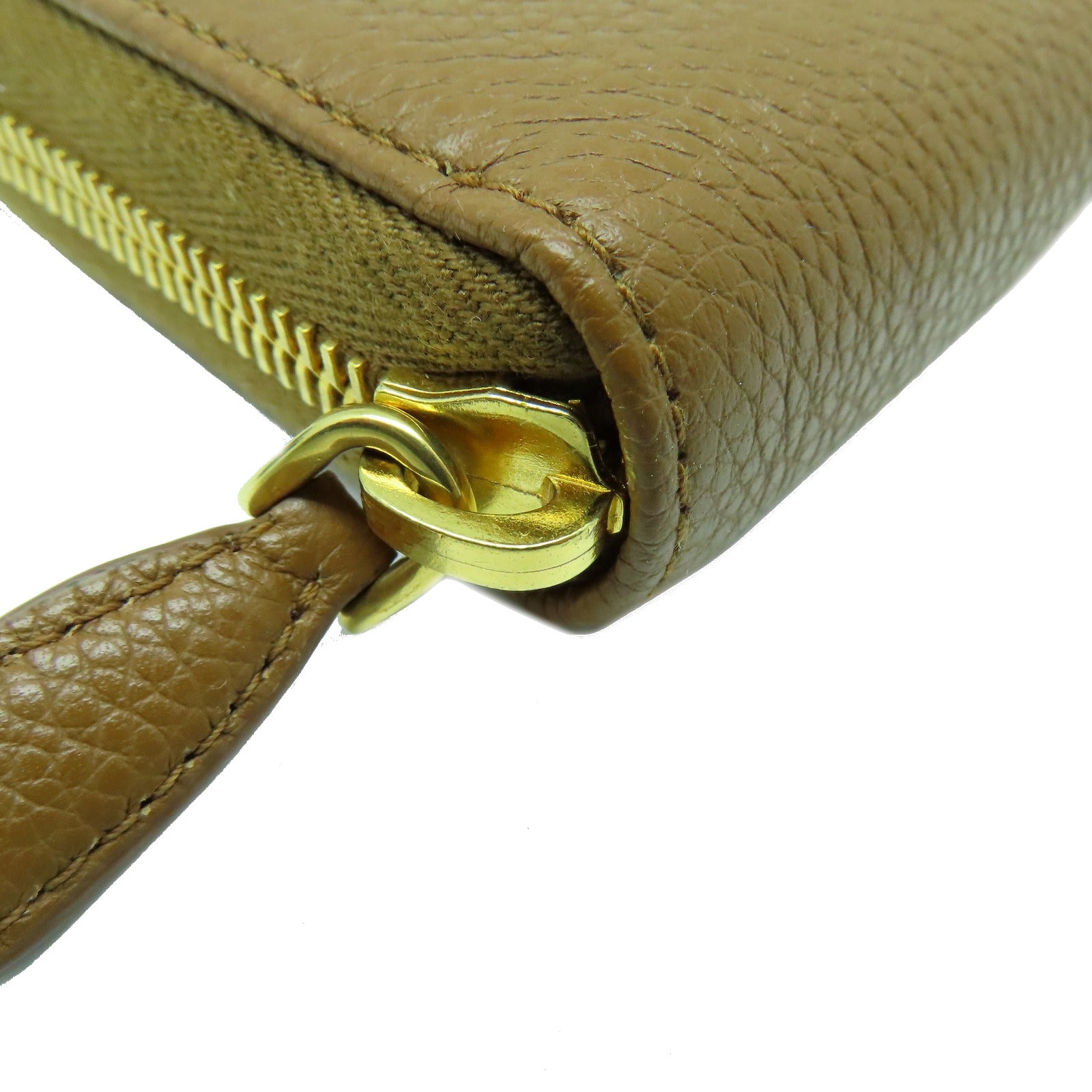 PRADA 牛皮皮革Long Wallet金扣長錢包啡色