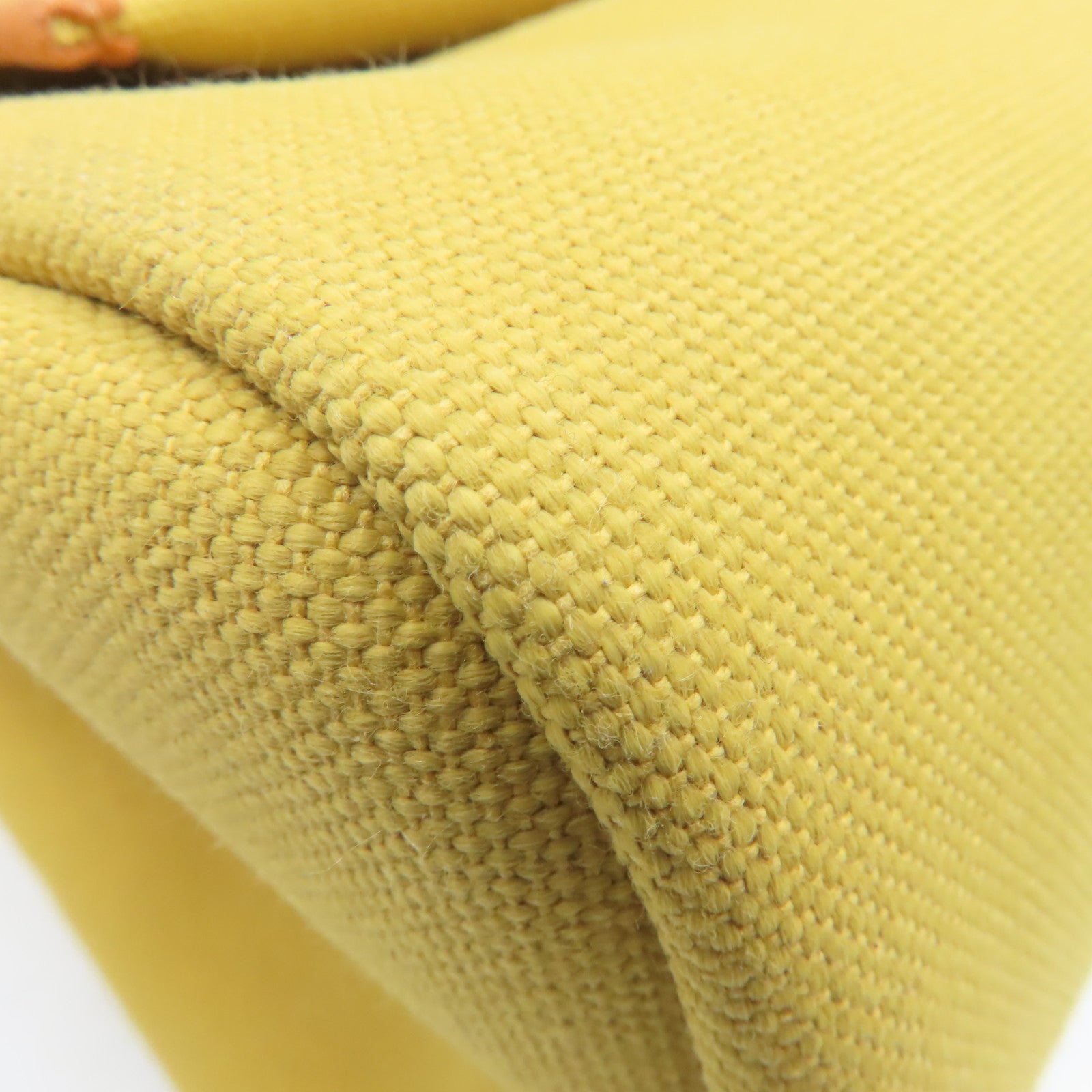 HERMES 帆布Herbag GM 2Way Shoulder Bag金扣手挽肩背兩用袋Jaune Ambre琥珀黃色