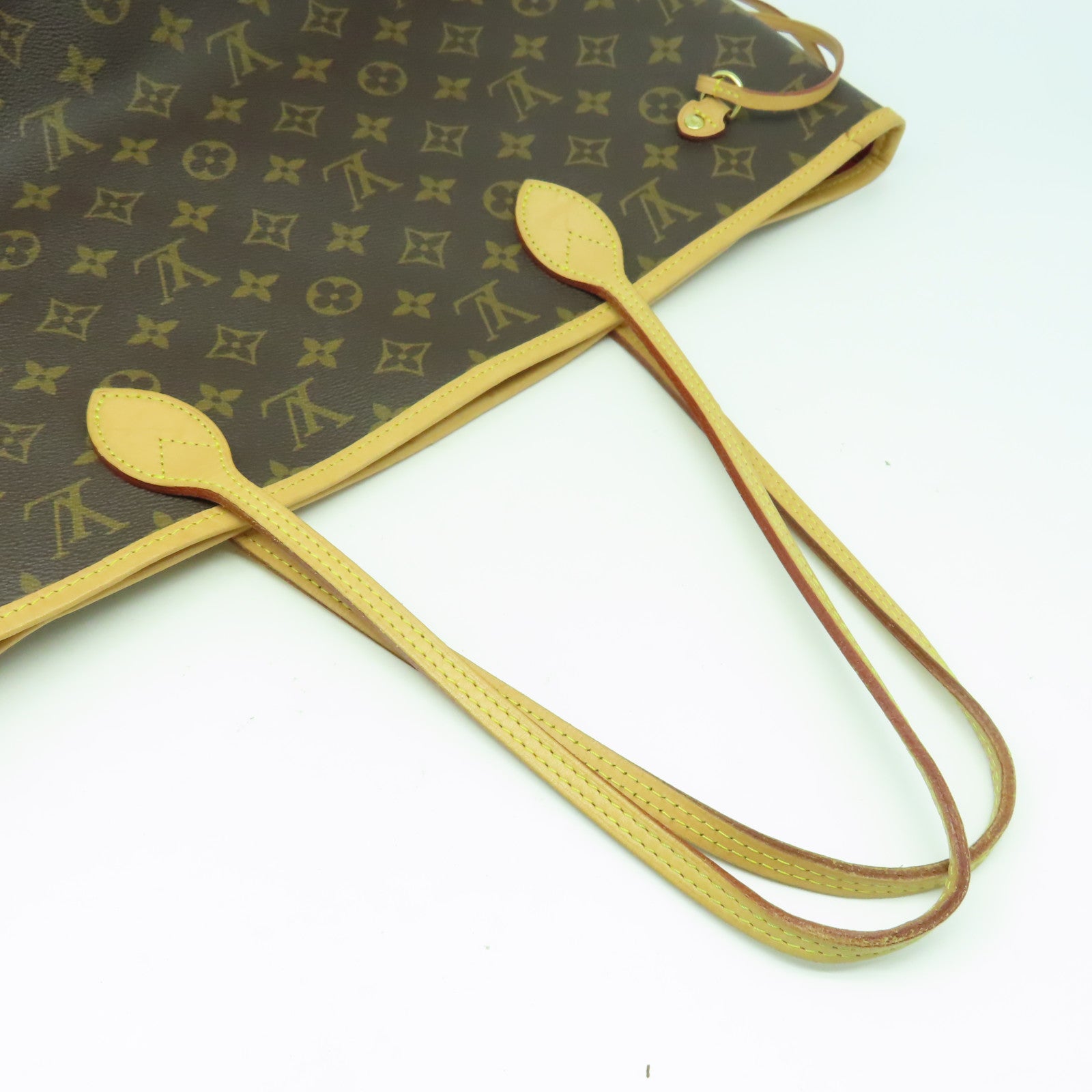 LOUIS VUITTON Monogram Neverfull MM金扣肩背袋啡色