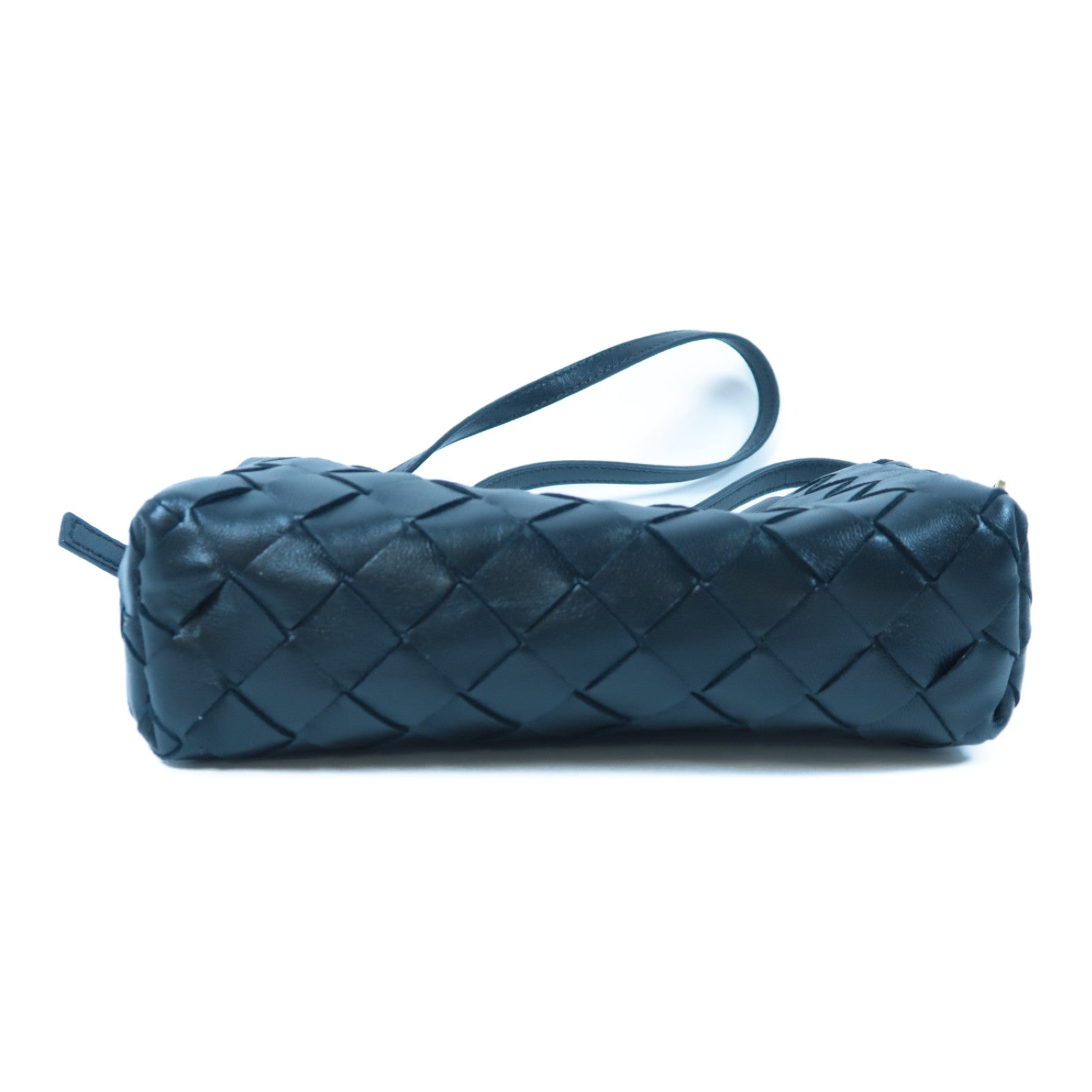 BOTTEGA VENETA 織紋牛皮皮革Shoulder Bag金扣肩背袋黑色
