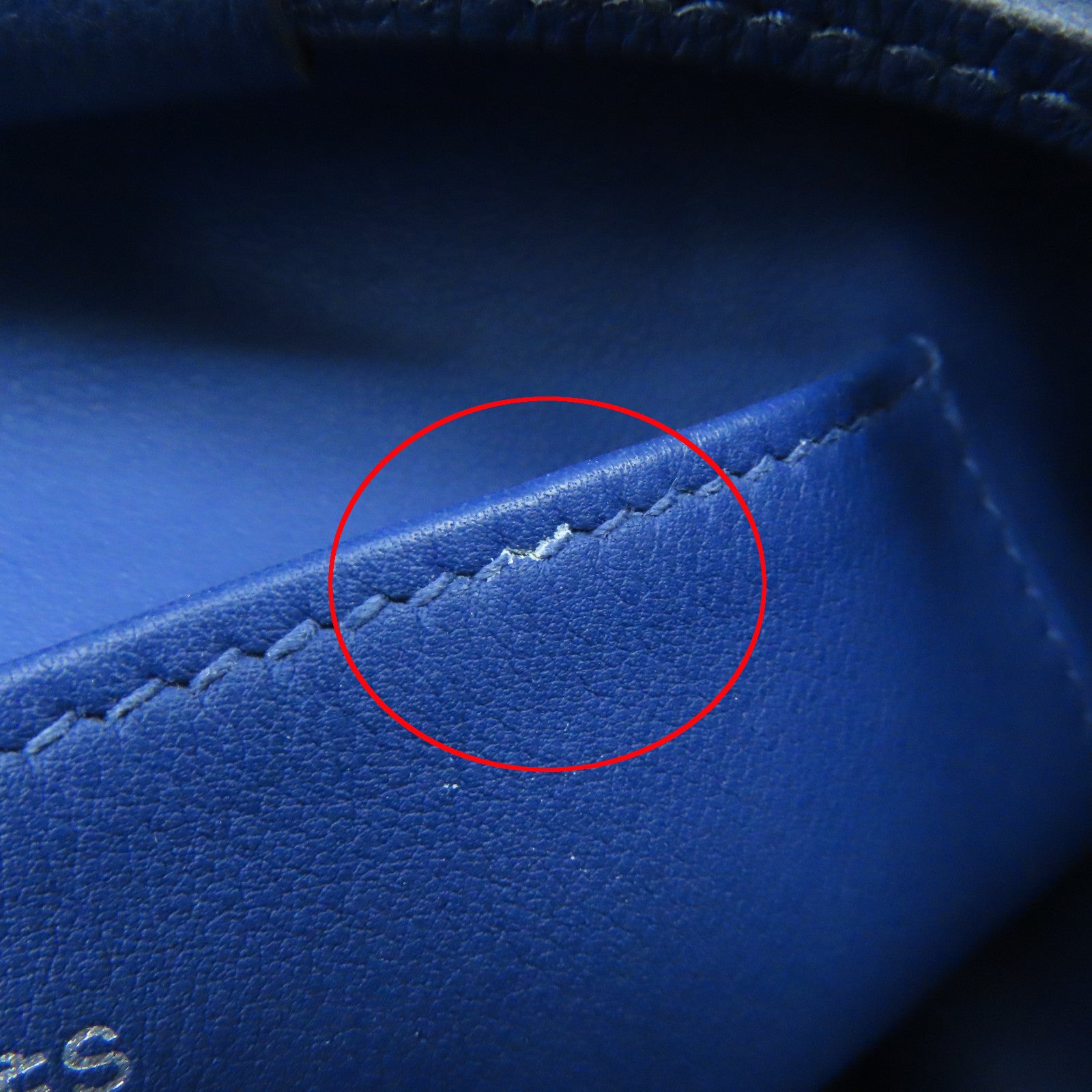 HERMES Evercolor皮革Licol 17银扣肩背袋Bleu Brighton蓝色