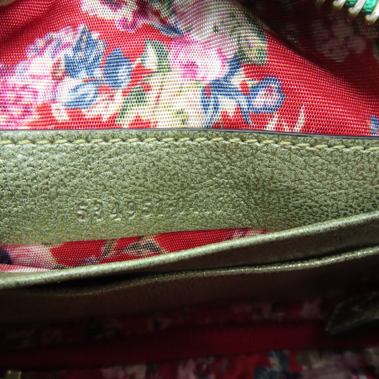 GUCCI Leather Zumi Horsebit Shoulder Bag Red/Green