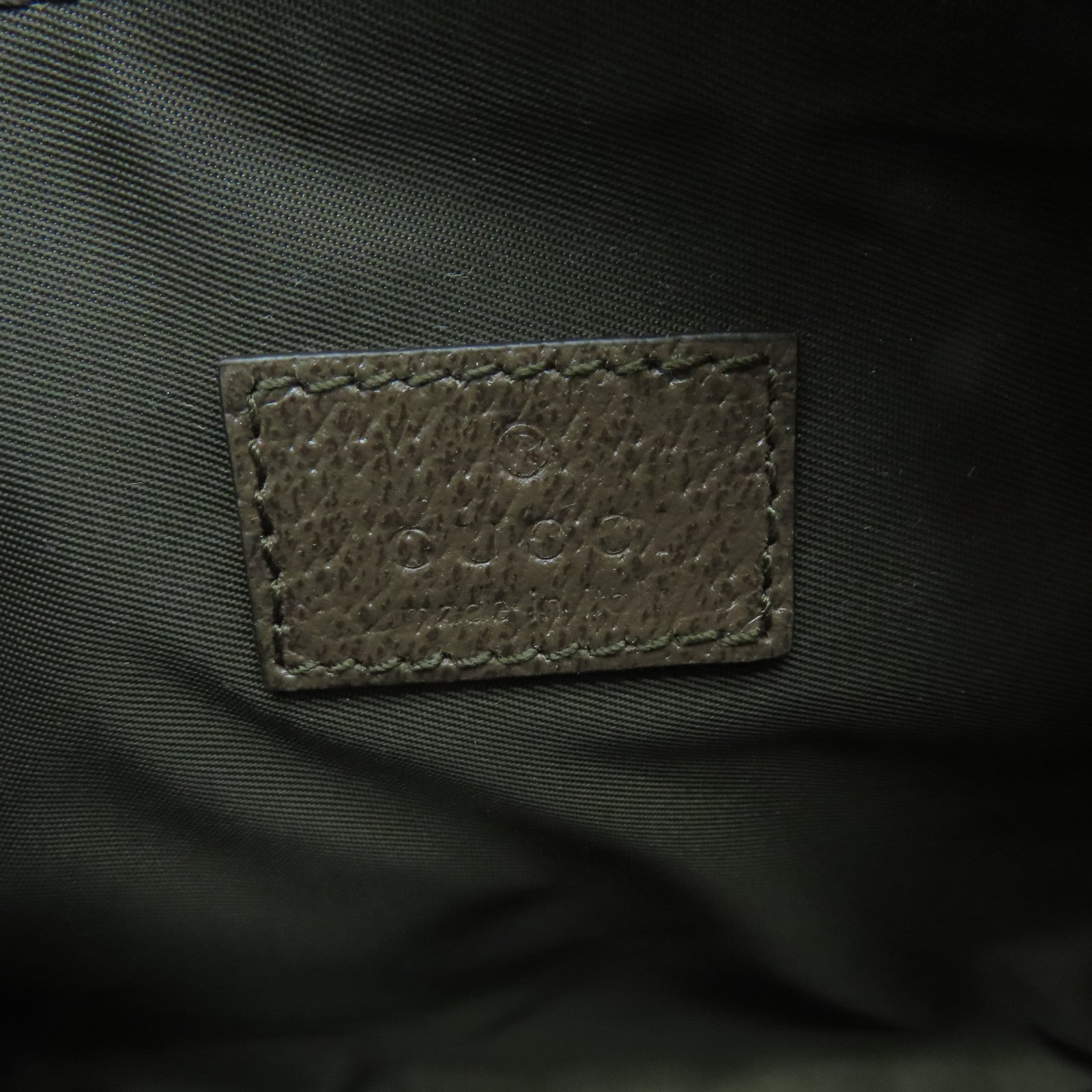 GUCCI 塗層帆布Ophidia GG金扣手拿包啡色