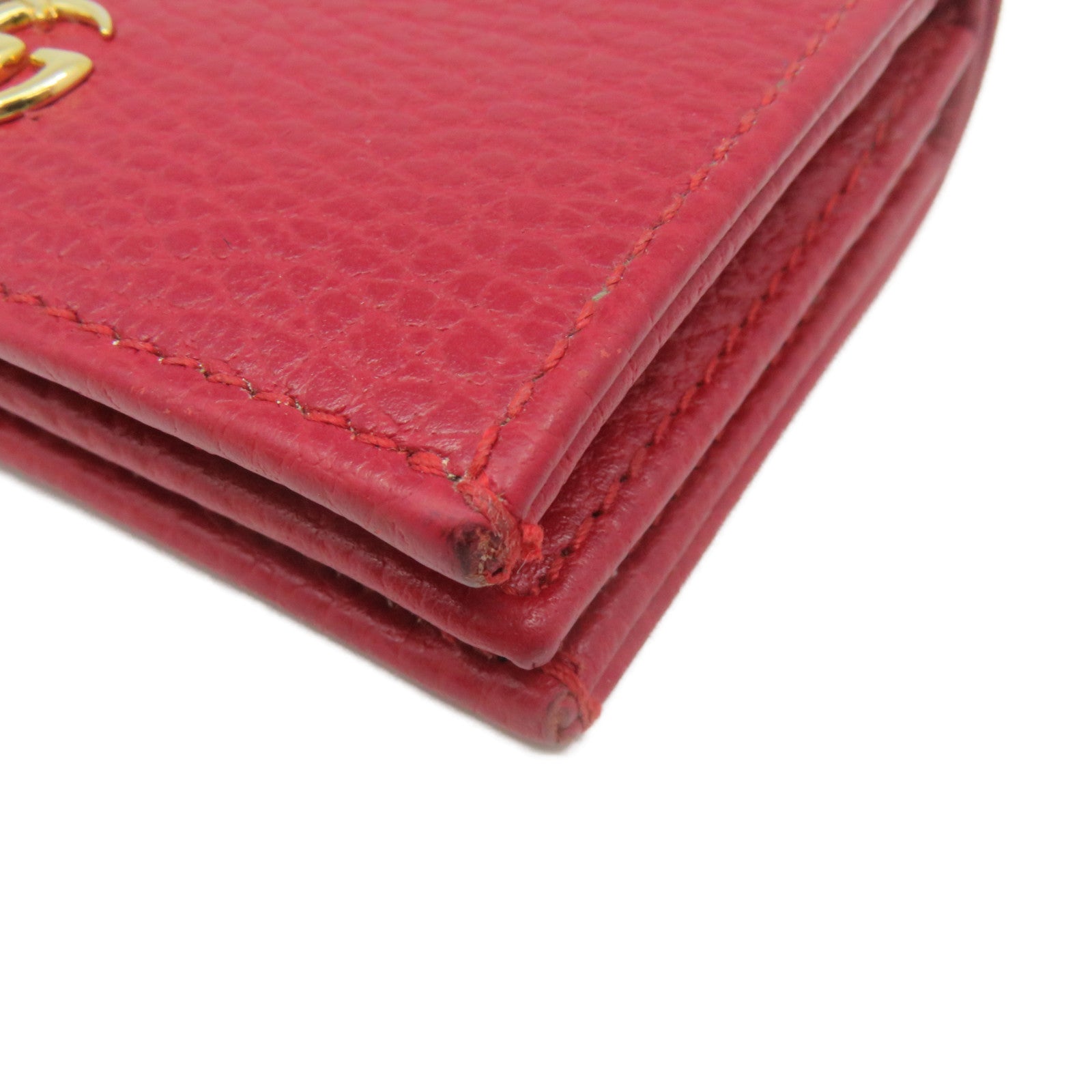 GUCCI 牛皮皮革Mini Wallet短錢包紅色