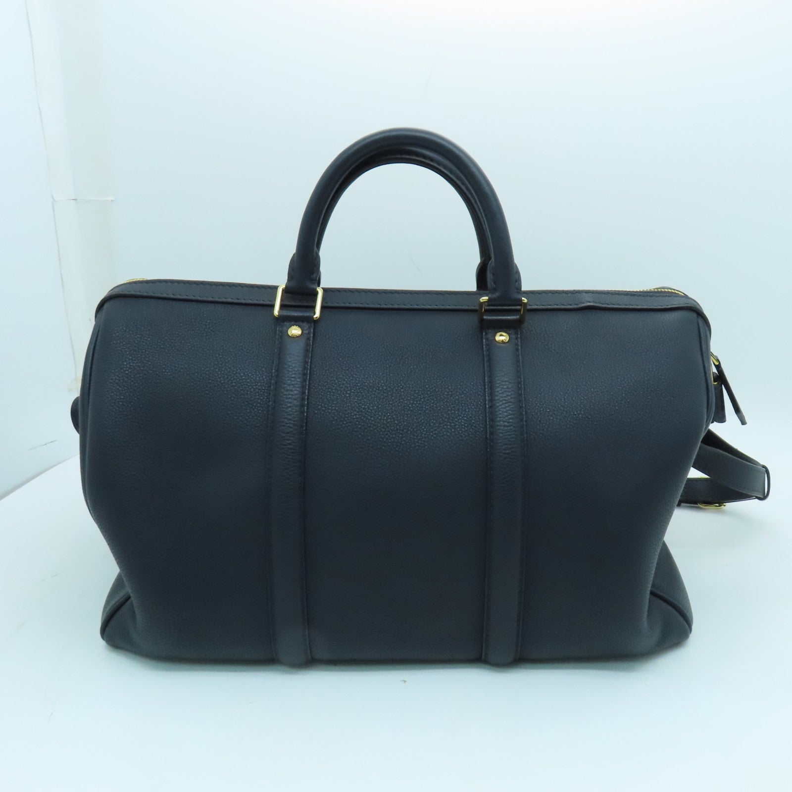 LOUIS VUITTON cowhide leather SC Bag gold buckle handle shoulder bag blue