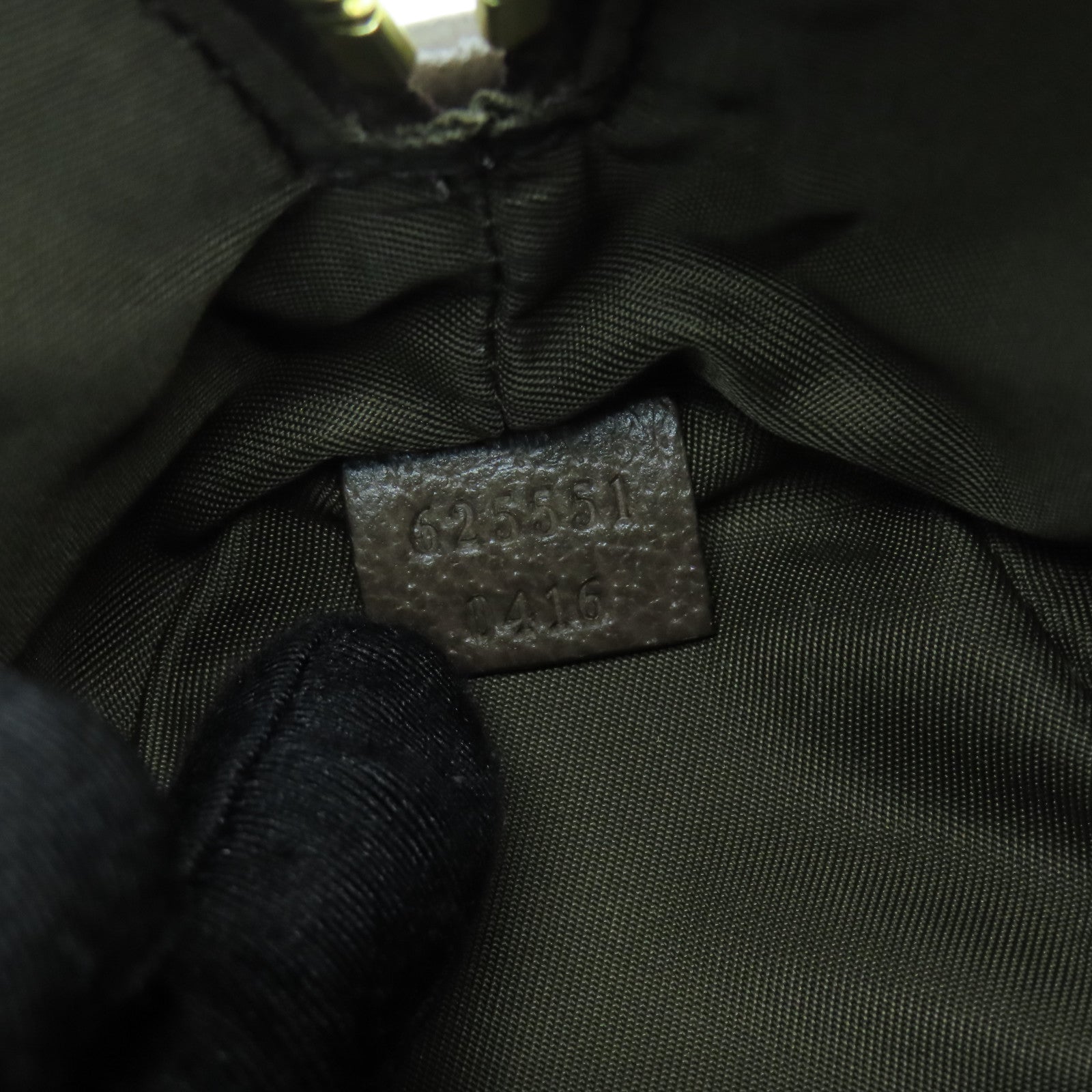 GUCCI 塗層帆布Ophidia GG金扣手拿包啡色