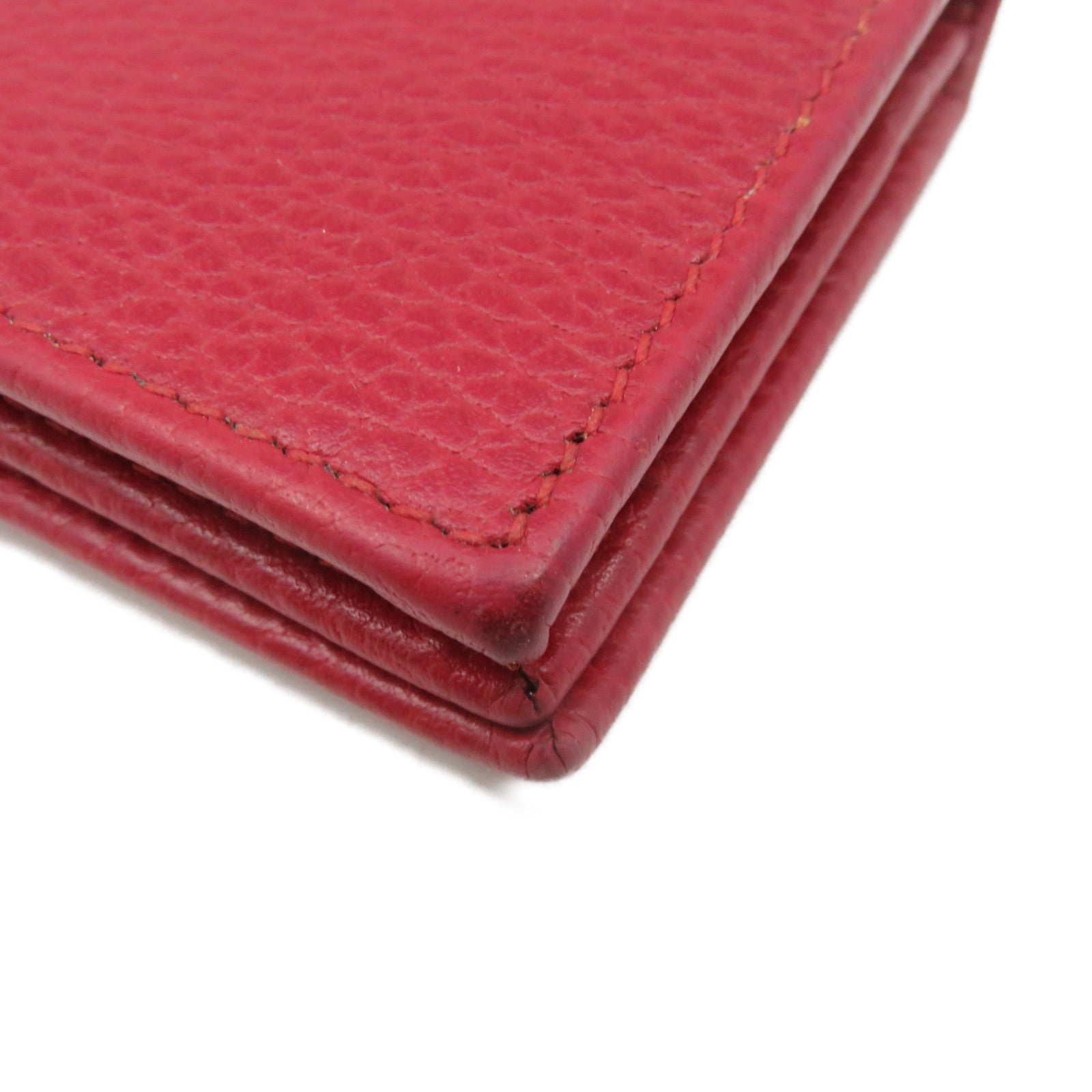 GUCCI 牛皮皮革Mini Wallet短錢包紅色