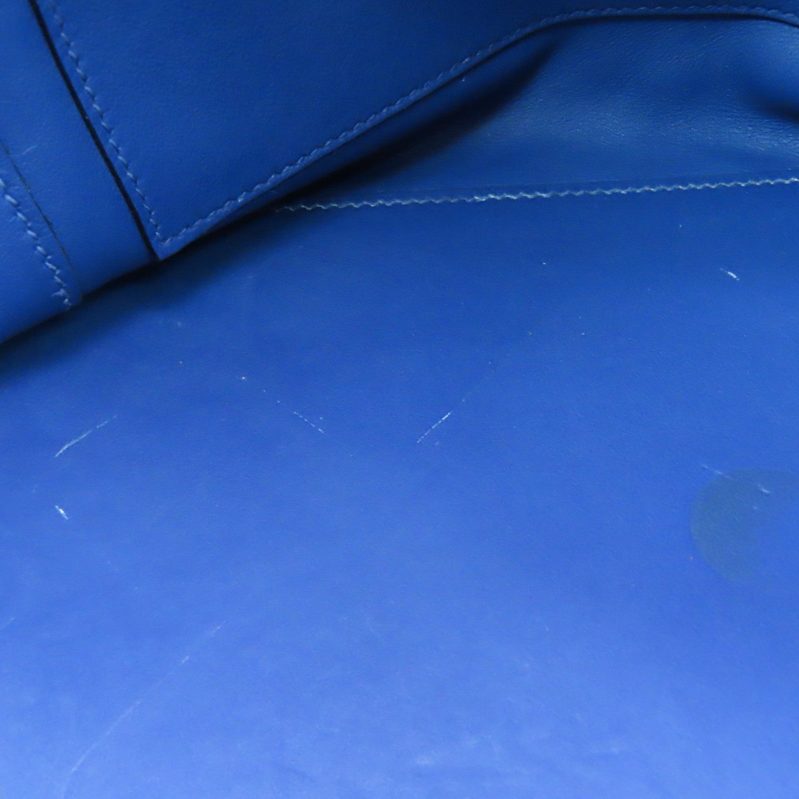 HERMES Evercolor皮革Licol 17银扣肩背袋Bleu Brighton蓝色